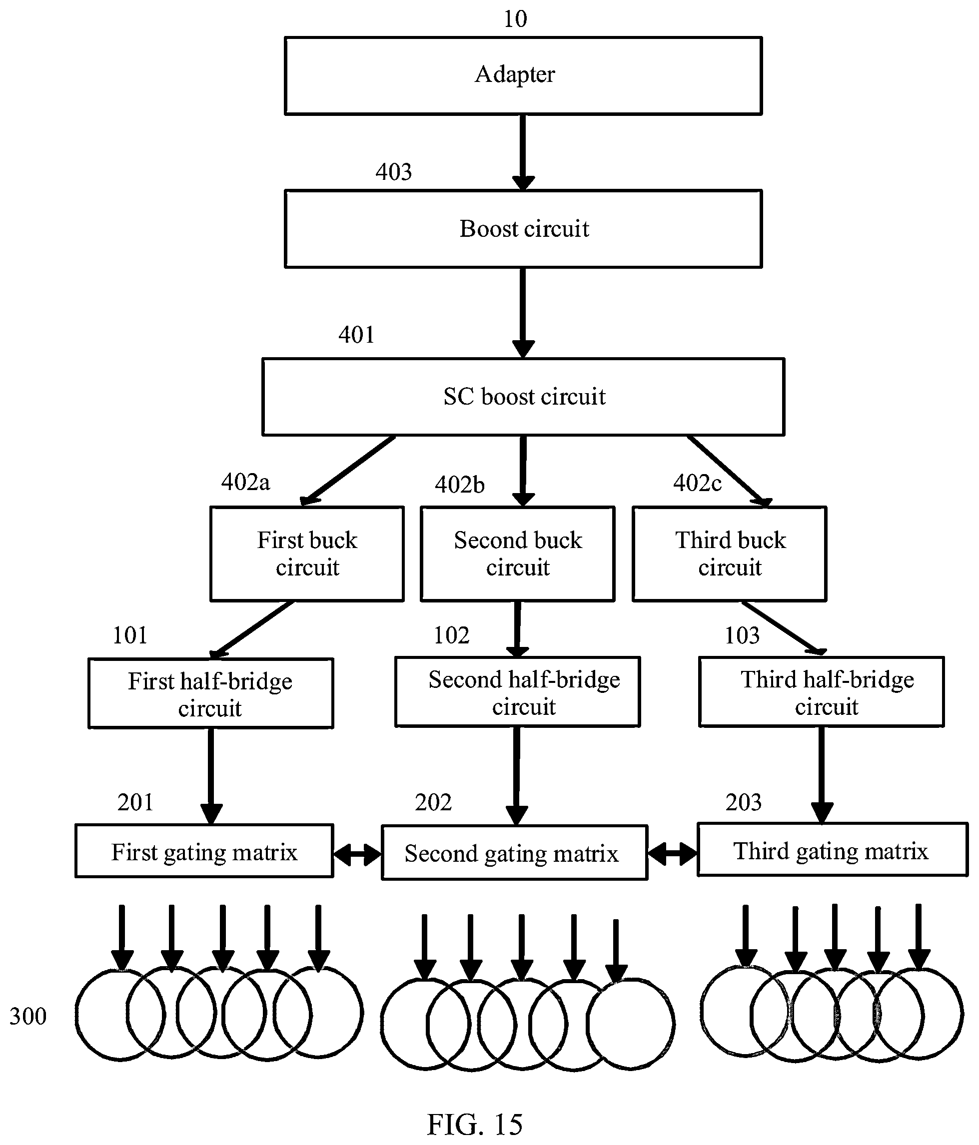 Patent US12368328 Figure 14 – Transmit end supporting multi-device wireless charging, charging base, and system