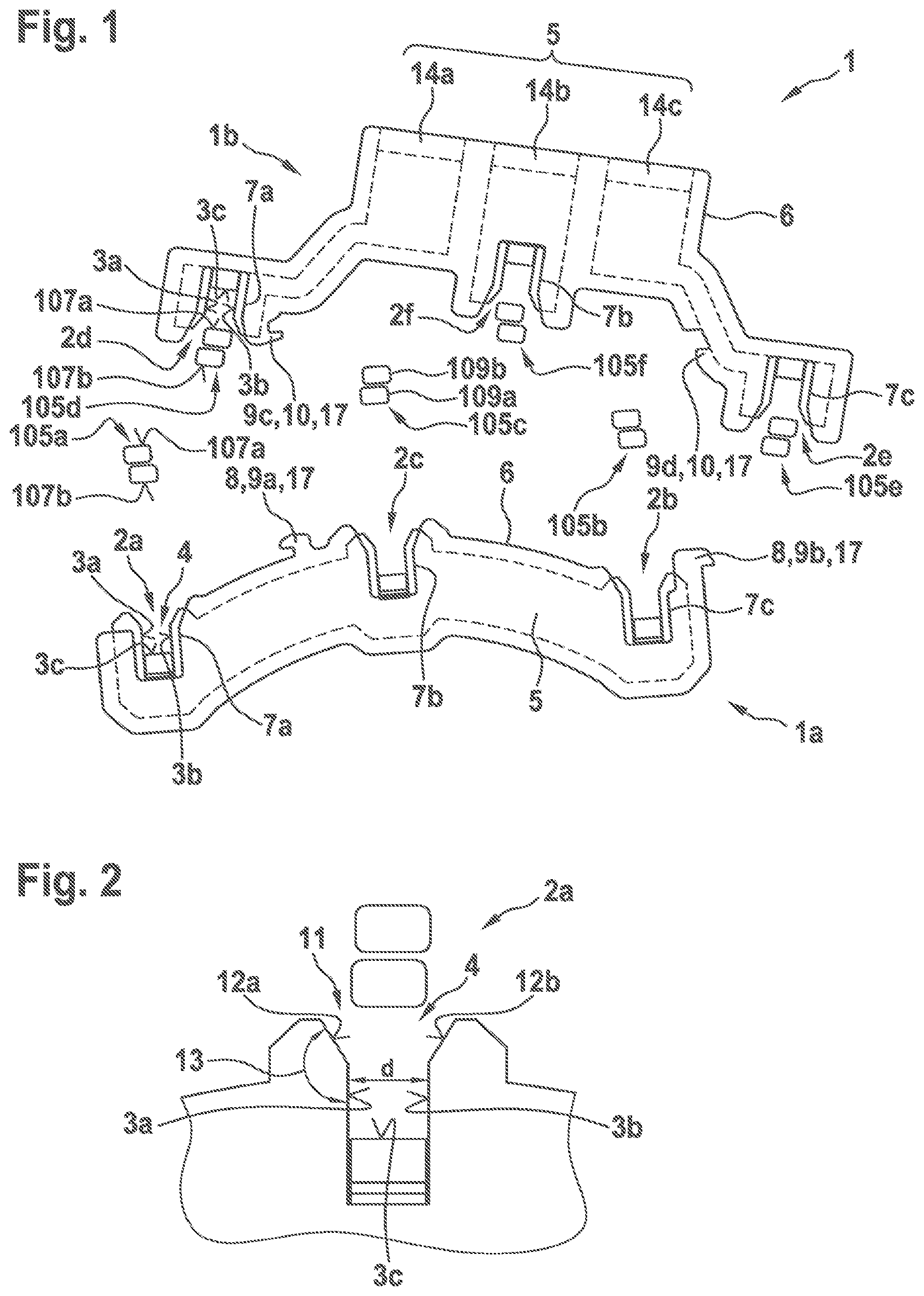 Patent US12368338 Figure 1 – Connection device for a stator, stator arrangement for an electric machine, method for producing a stator arrangement and electric machine for driving a vehicle