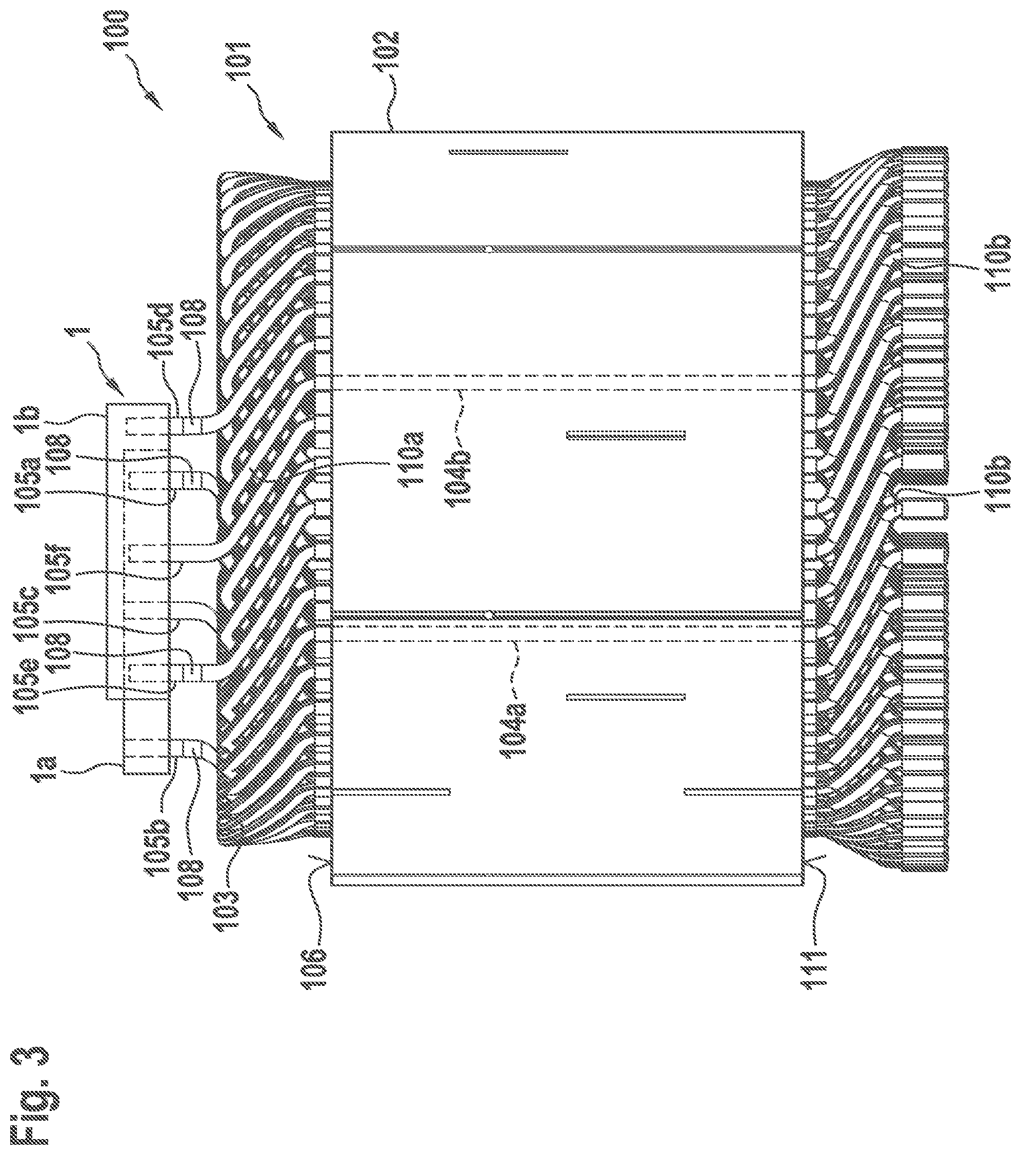 Patent US12368338 Figure 2 – Connection device for a stator, stator arrangement for an electric machine, method for producing a stator arrangement and electric machine for driving a vehicle