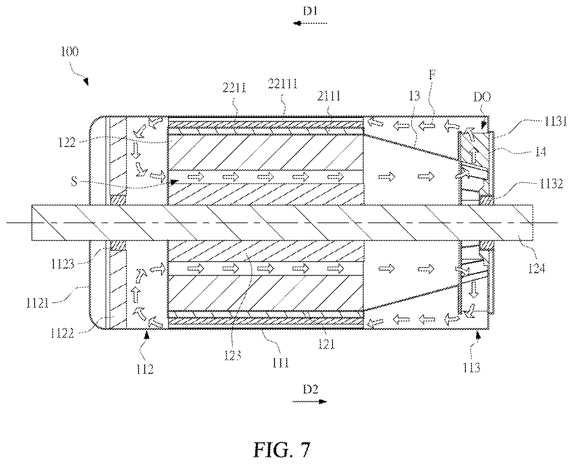 Patent US12368349 Figure 7 – Composite two-phase fluid cooling motor and composite two-phase fluid cooling device thereof
