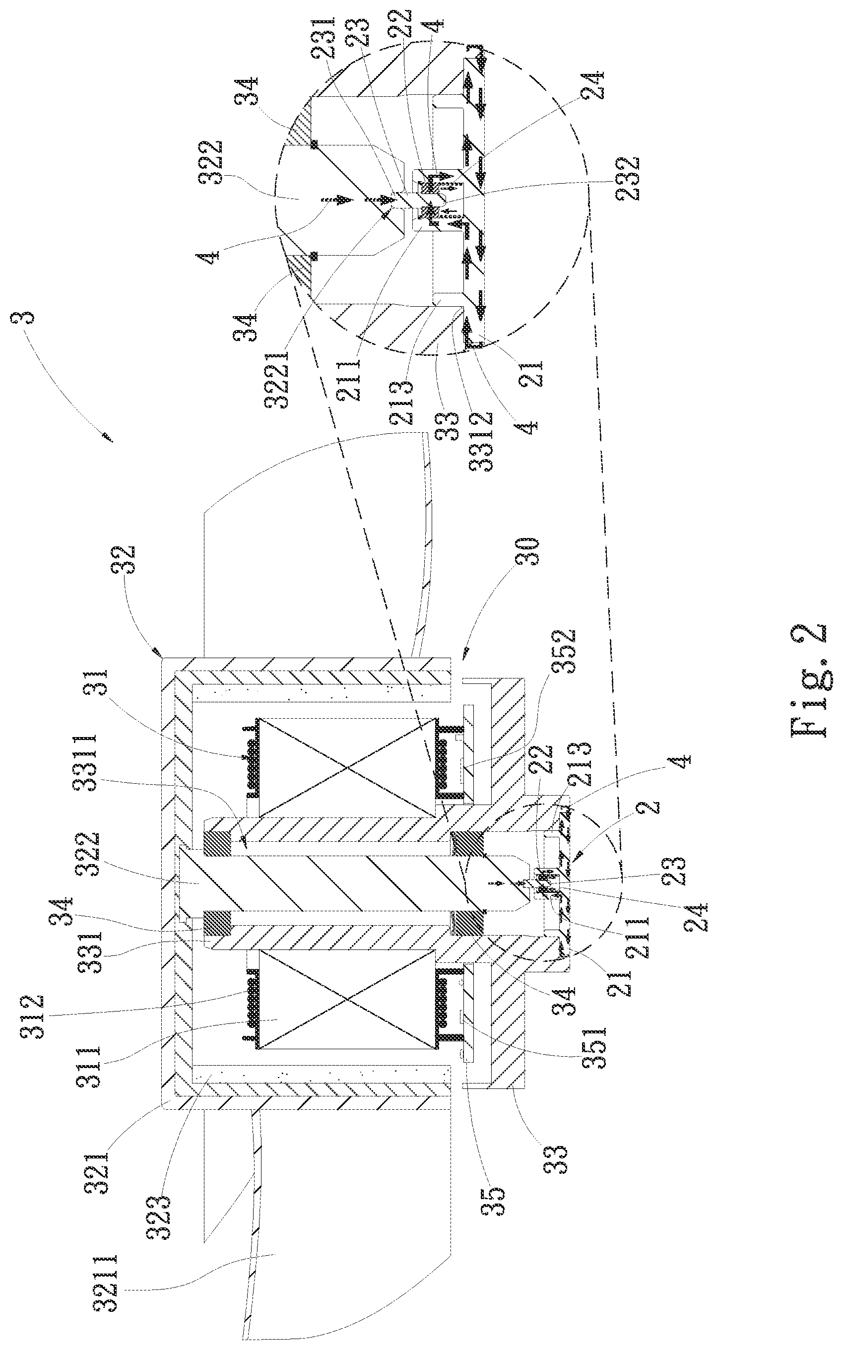 Patent US12368351 Figure 2 – Shaft voltage reduction structure applicable to electric machine