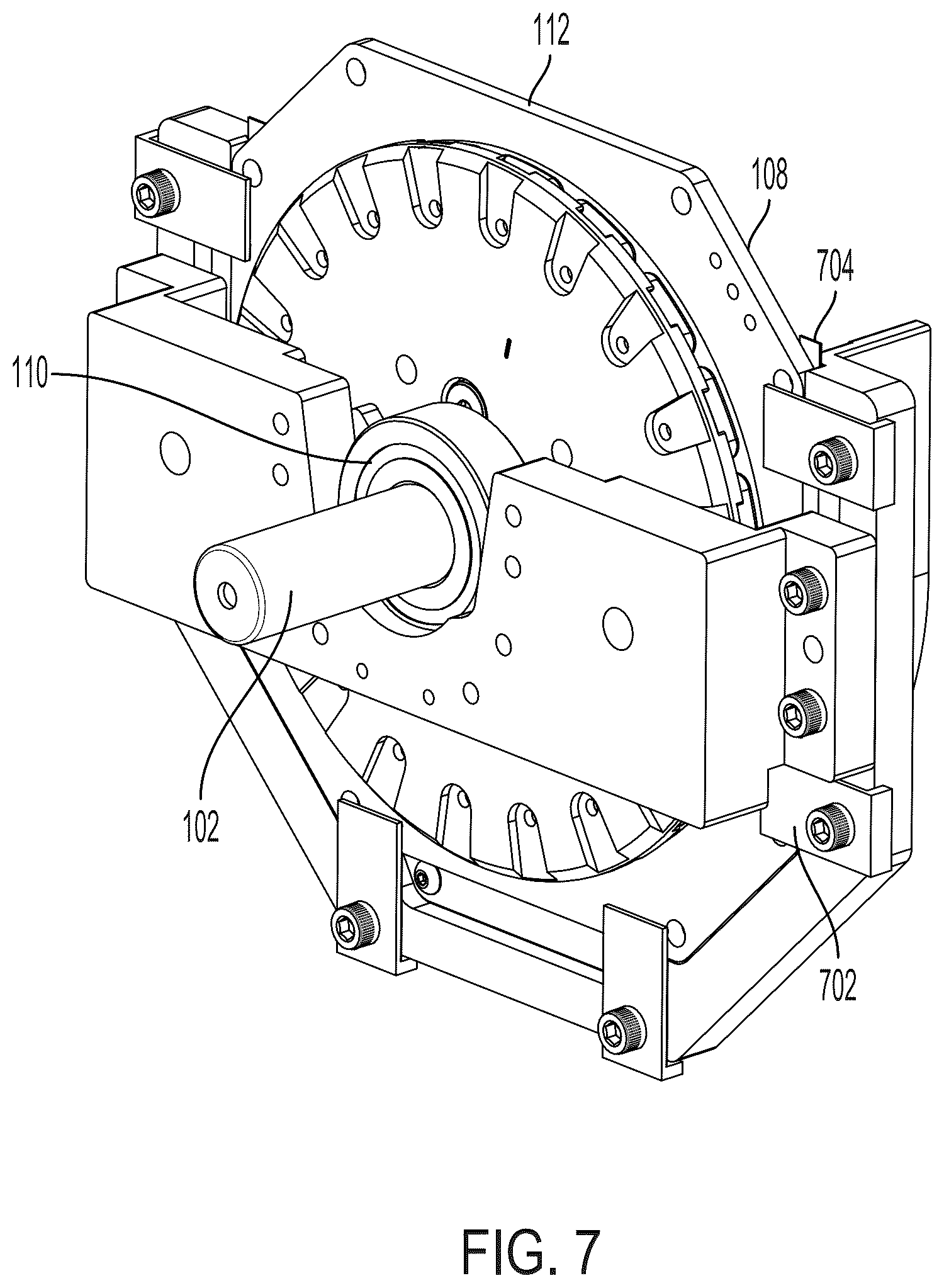 Patent US12368356 Figure 7 – Housing for axial flux motor assemblies