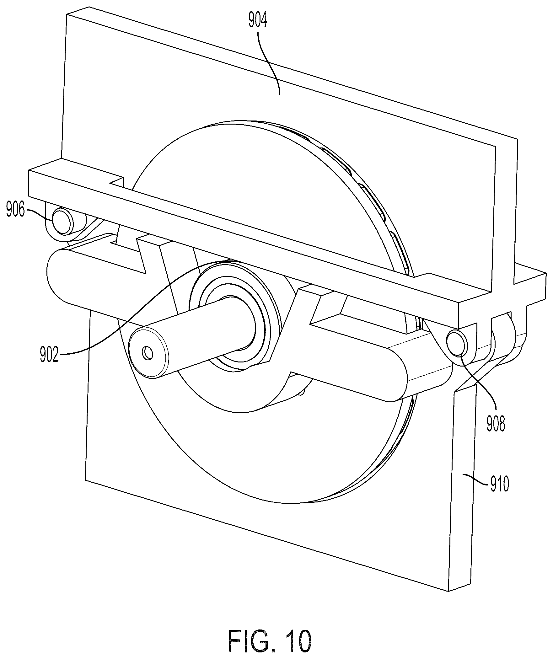 Patent US12368356 Figure 10 – Housing for axial flux motor assemblies