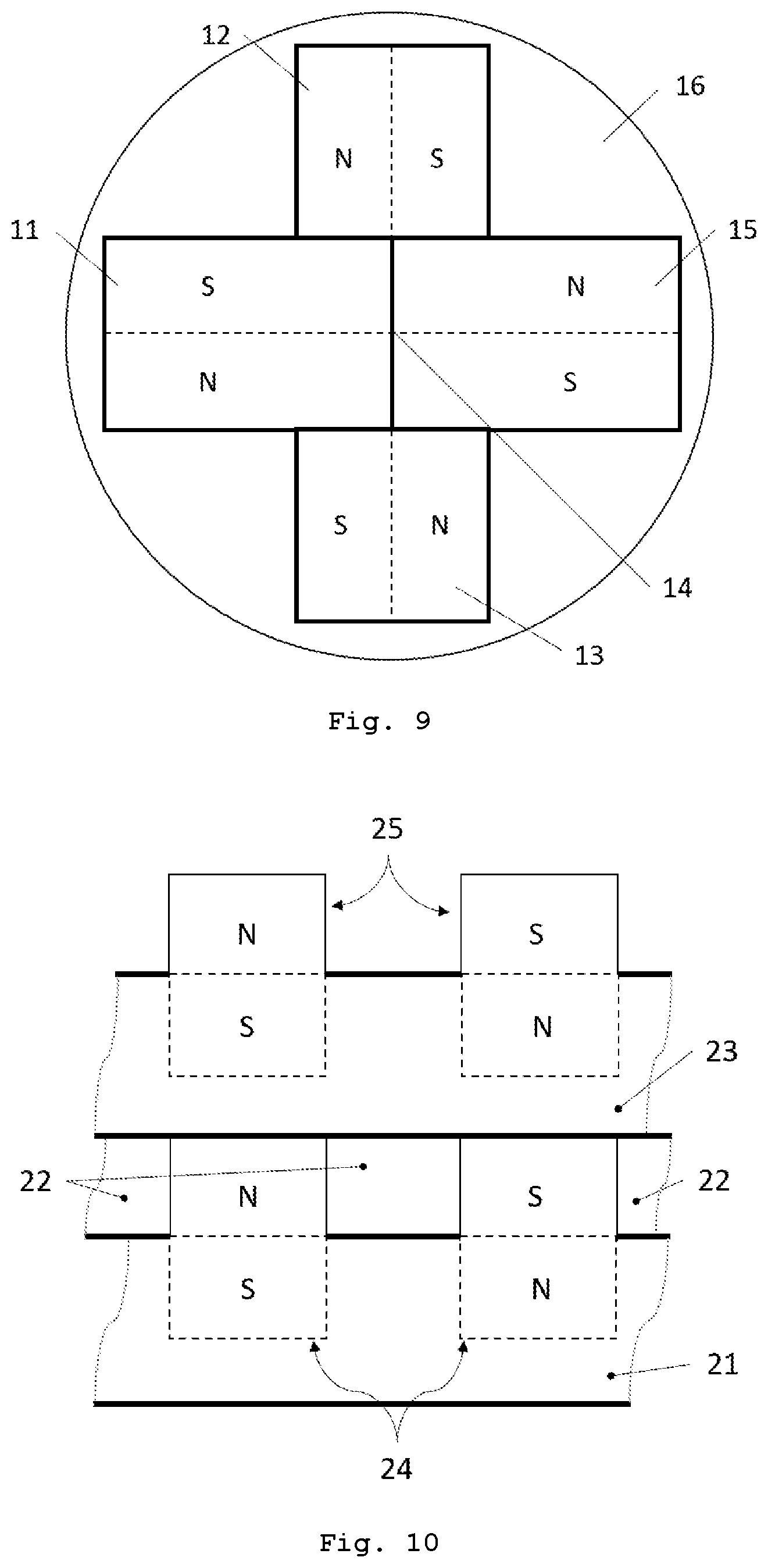 Patent US12368357 Figure 5 – Magnetic interaction system between rotors for production and storage of kinetic energy