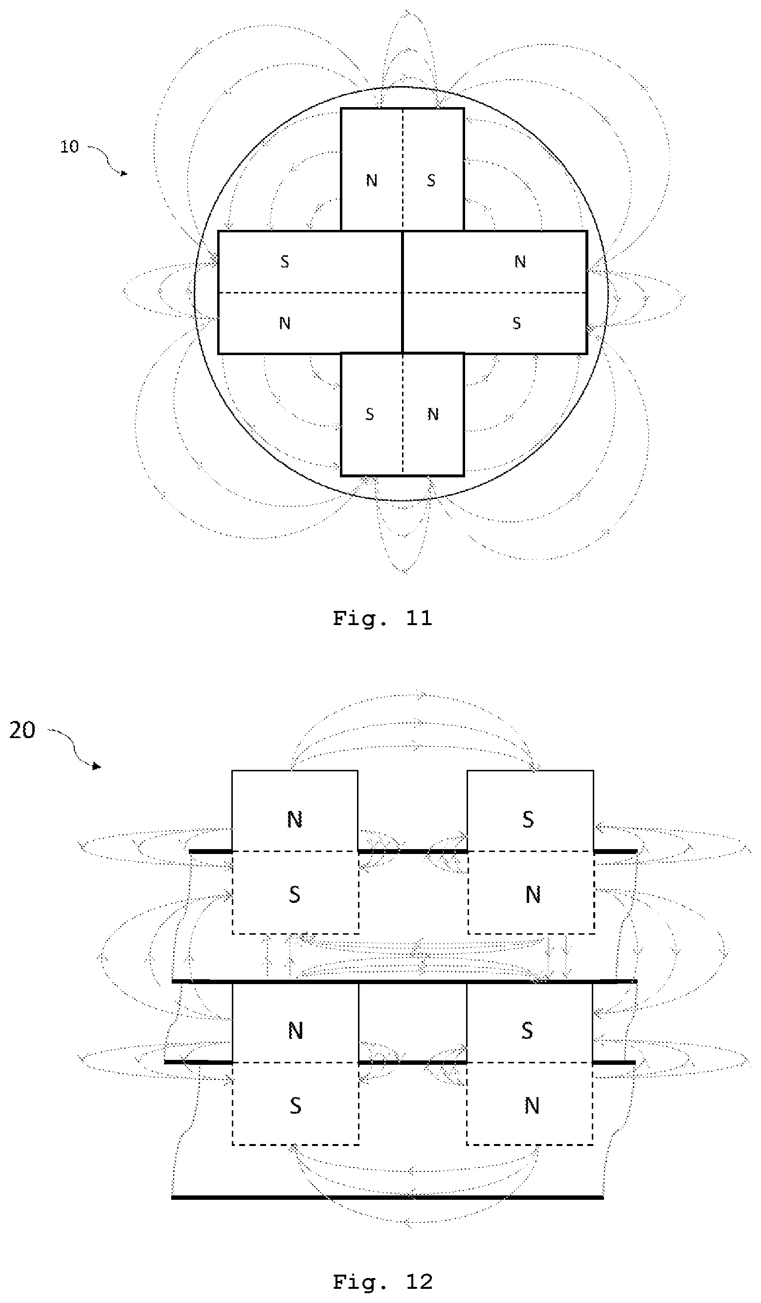 Patent US12368357 Figure 6 – Magnetic interaction system between rotors for production and storage of kinetic energy