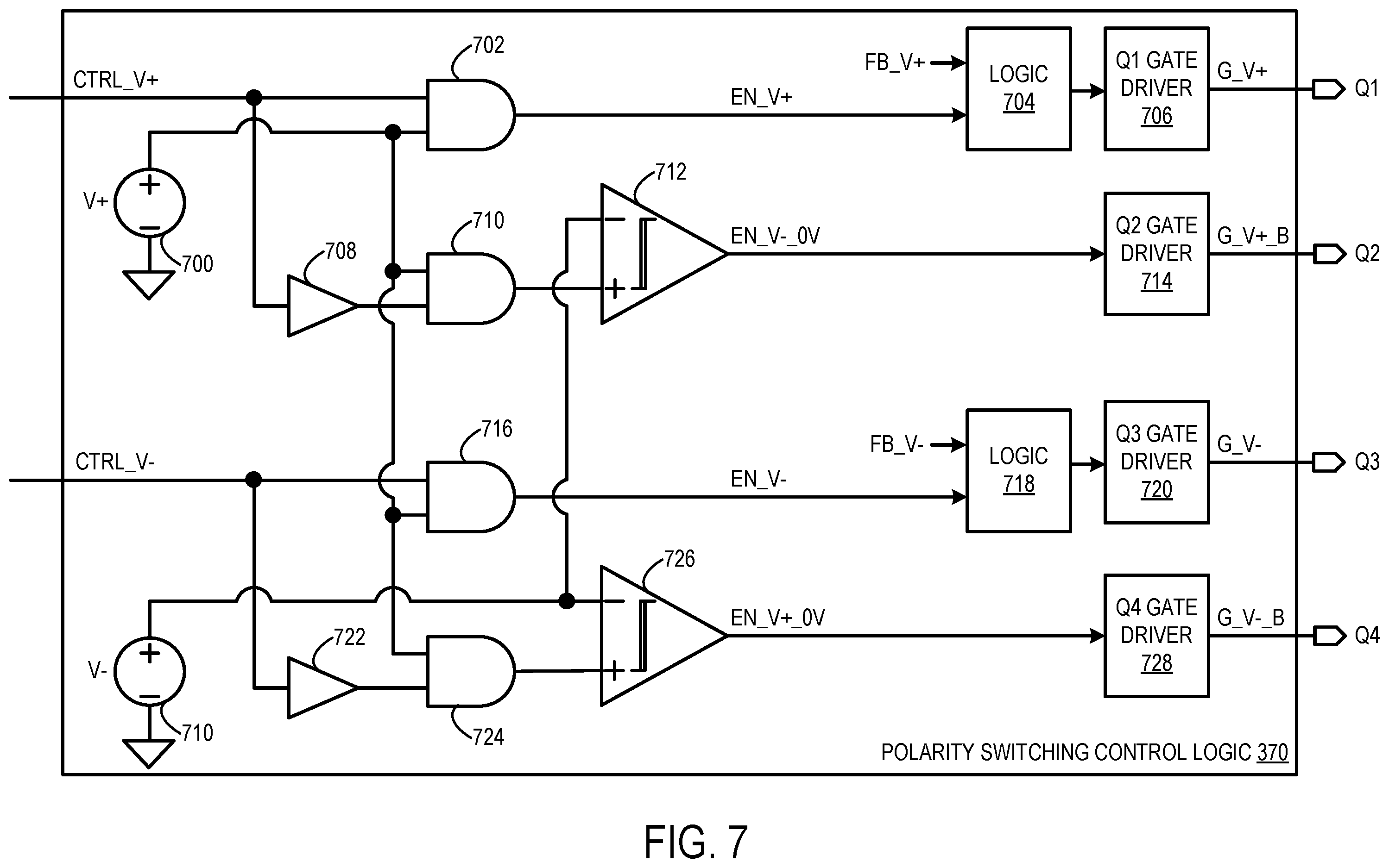 Patent US12368364 Figure 7 – Polarity switching power supply device