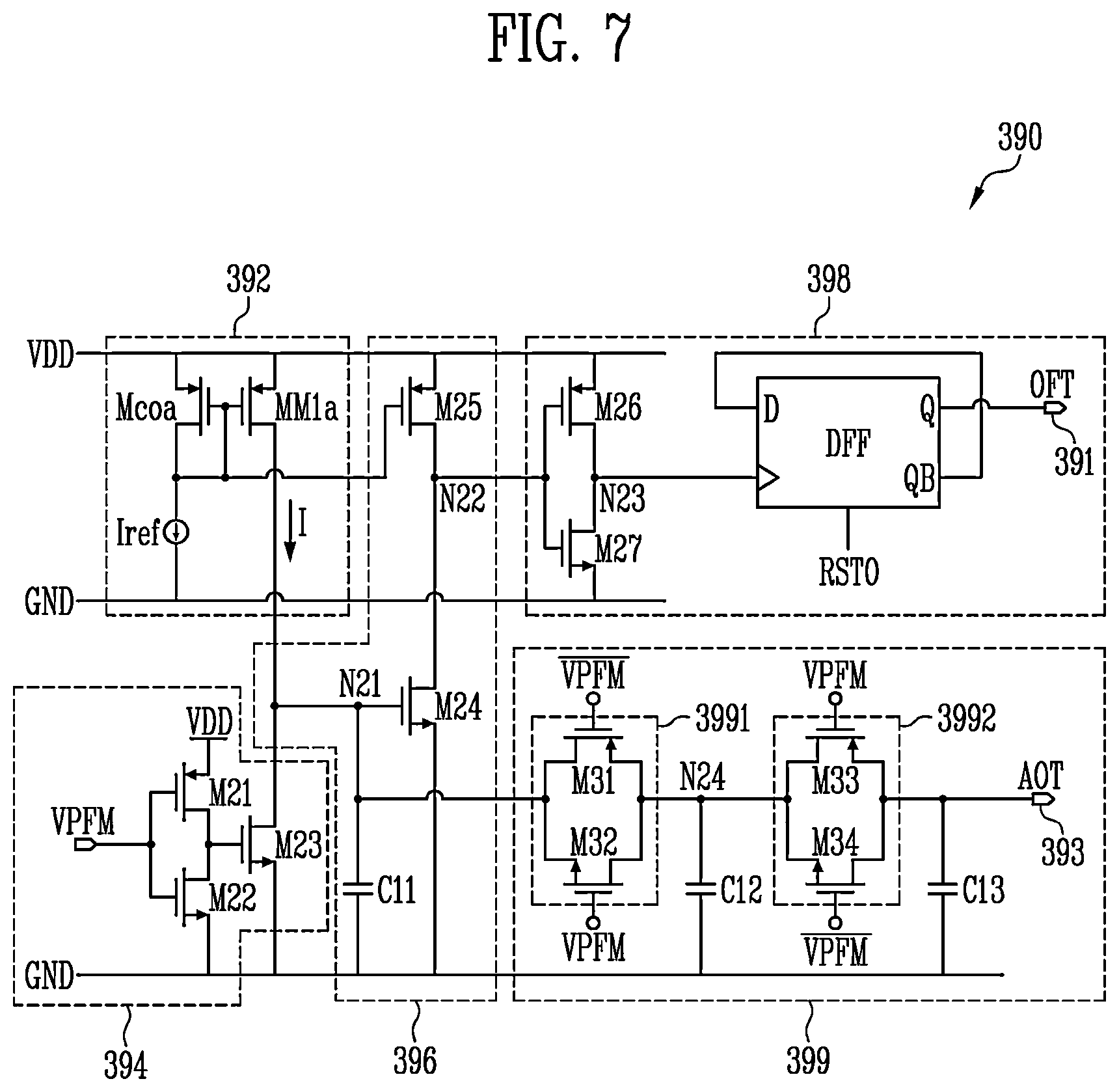 Patent US12368380 Figure 7 – DC-DC converter and display device including the same