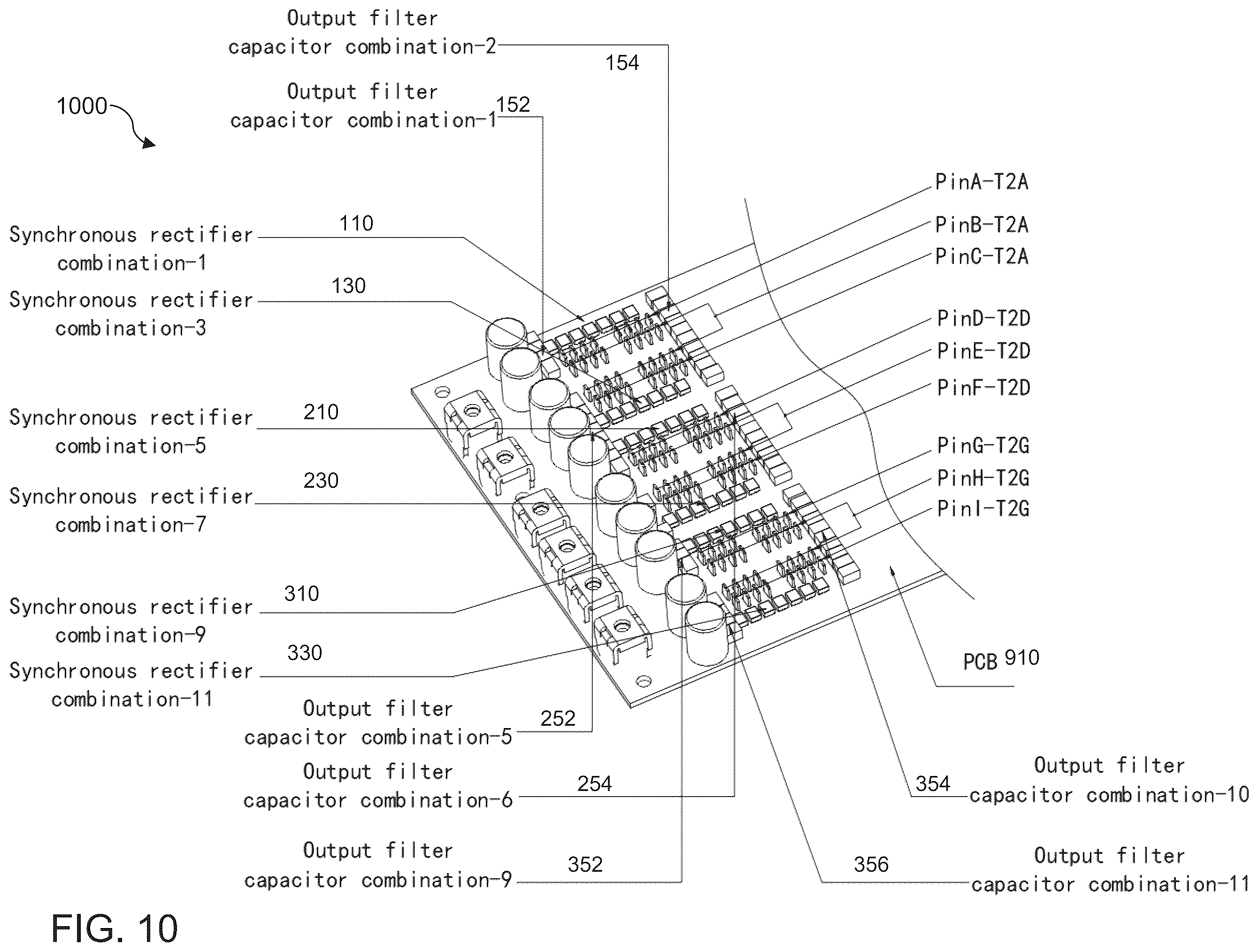 Patent US12368388 Figure 20 – Layout method for power supplies with three-phase integrated transformer and synchronous rectification