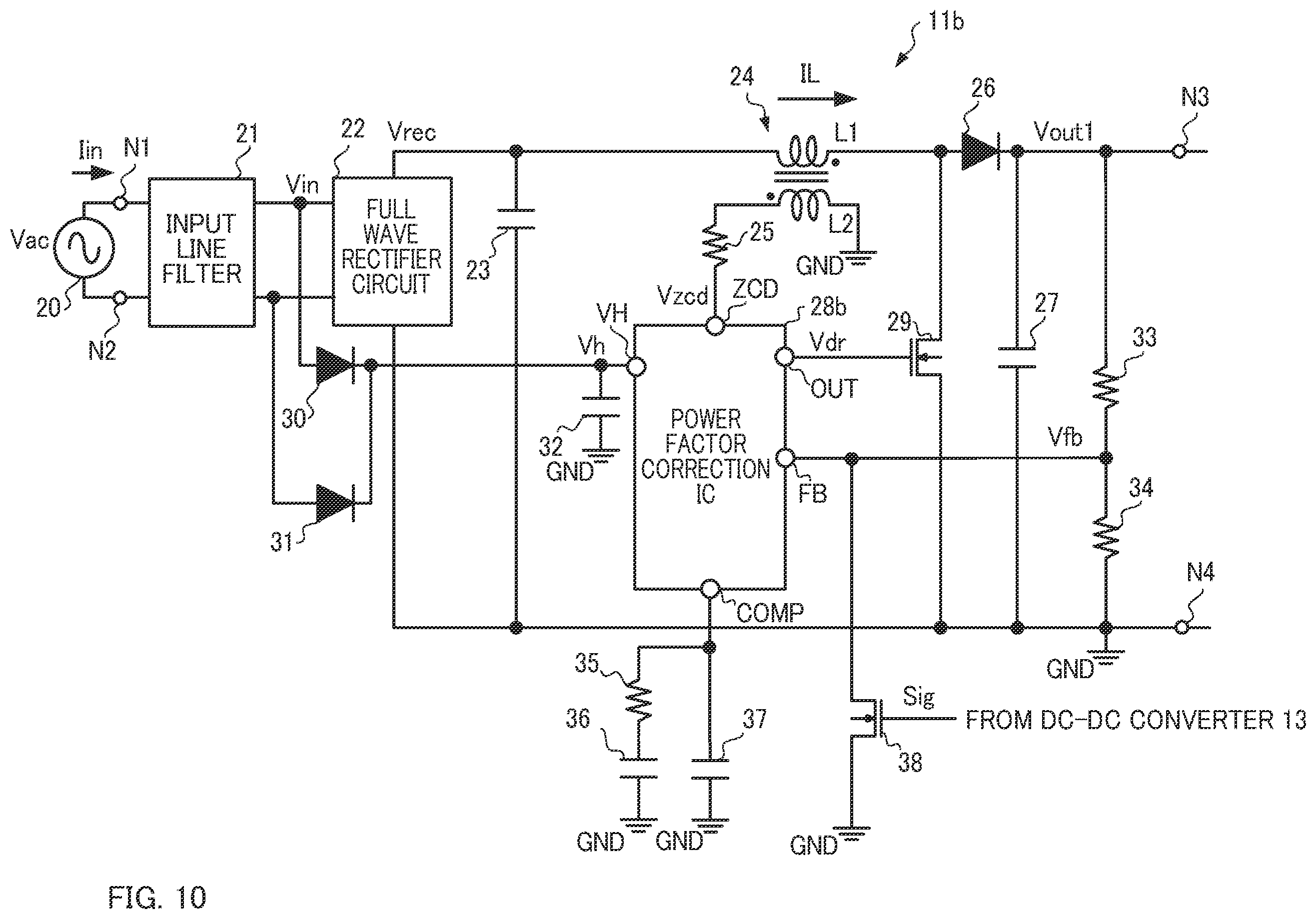 Patent US12368389 Figure 10 – Integrated circuit and power supply circuit
