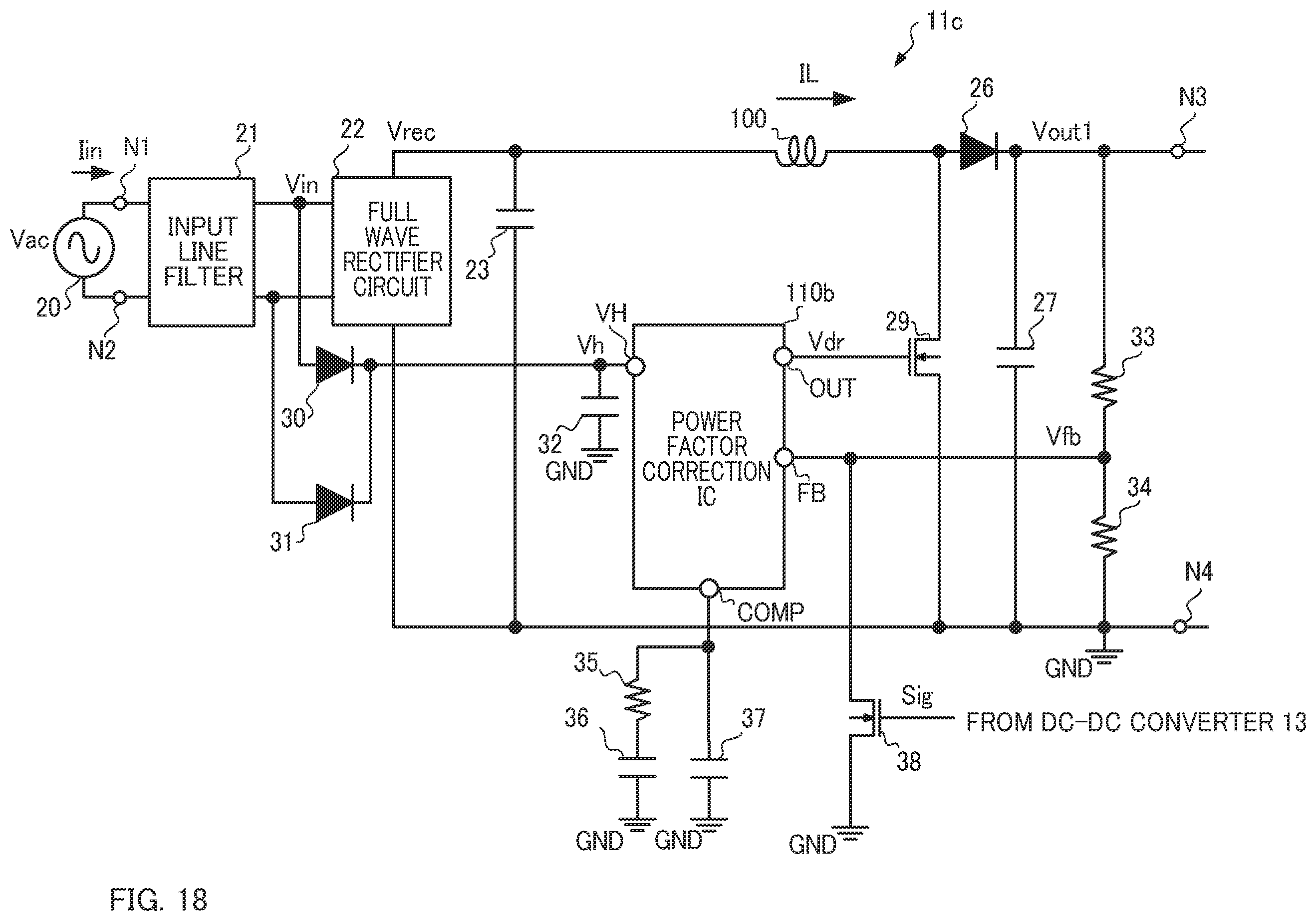 Patent US12368389 Figure 18 – Integrated circuit and power supply circuit