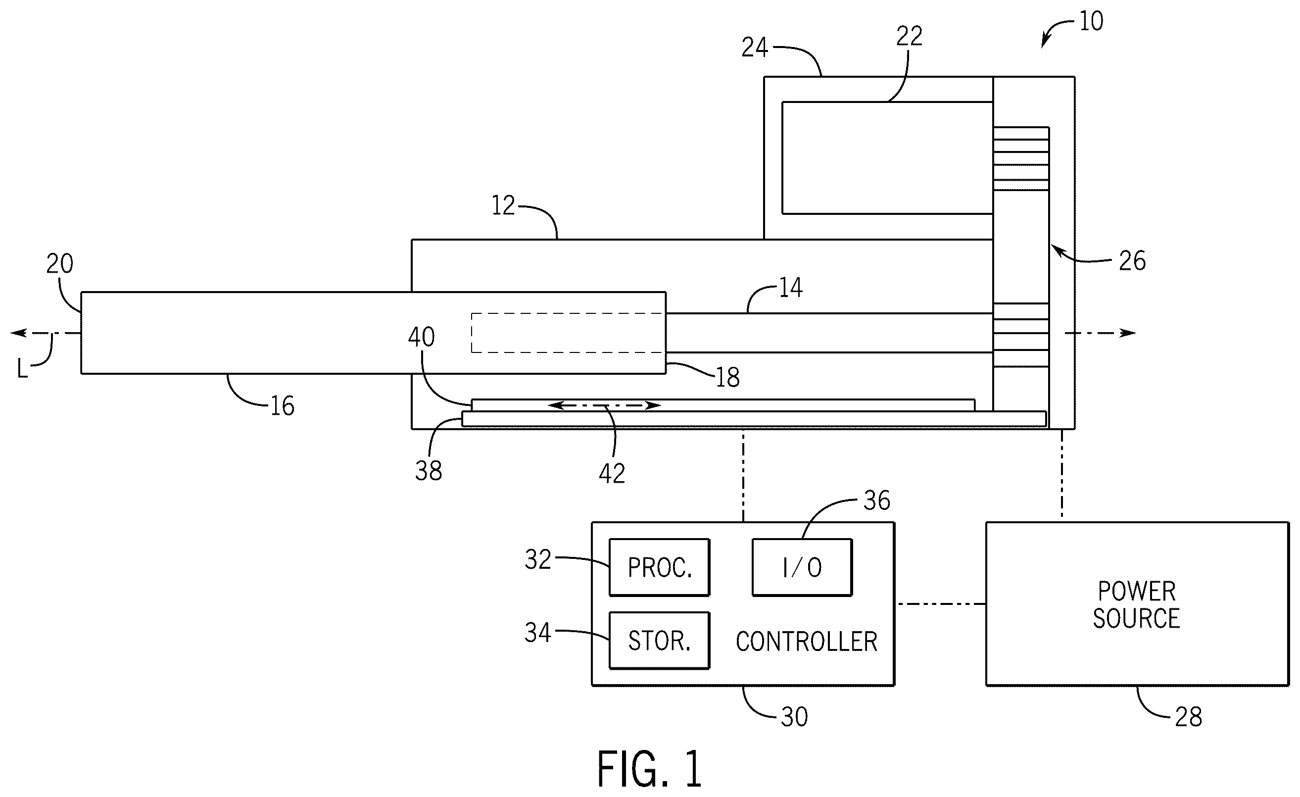 Patent US12368401 Figure 1 – Electric linear actuator with position sensing