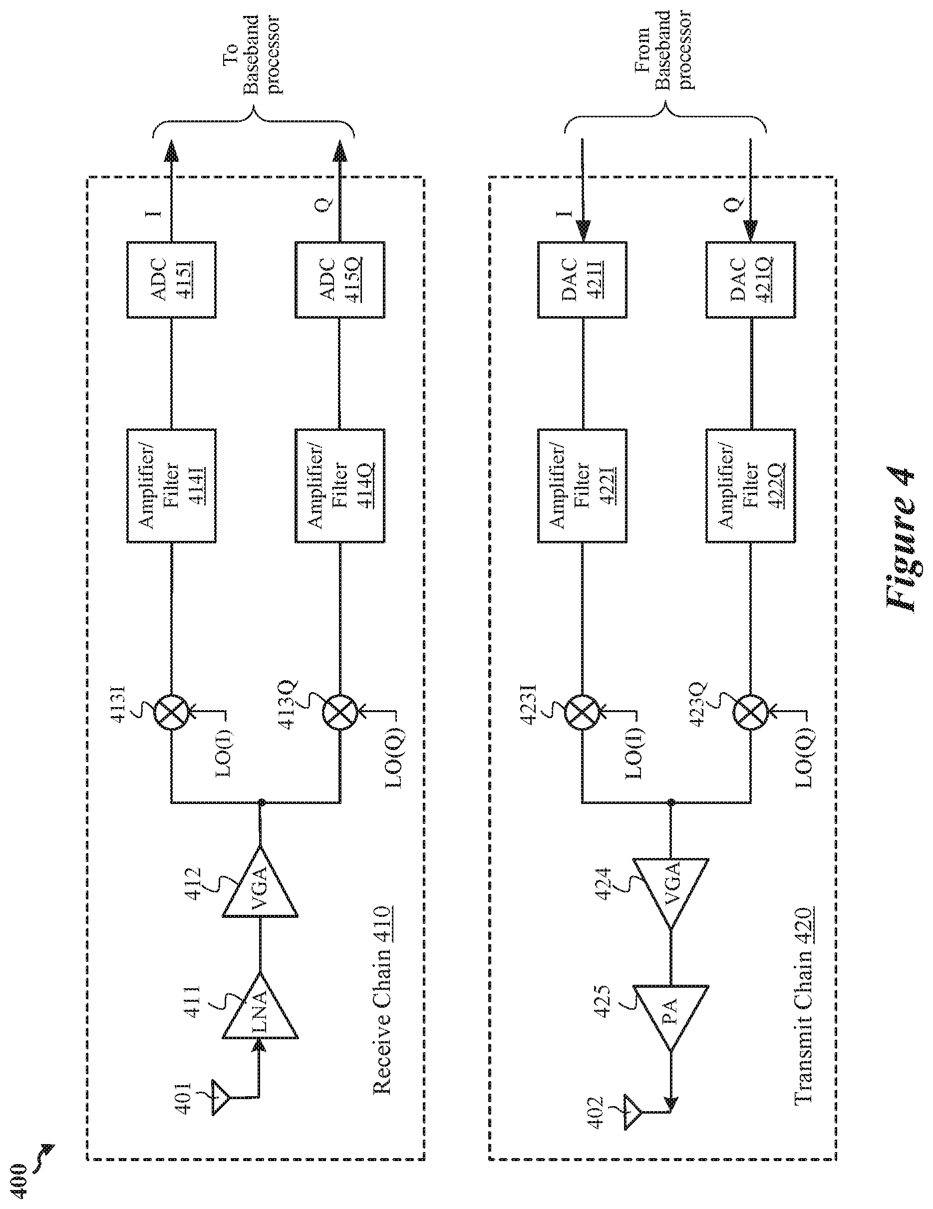 Patent US12368457 Figure 5 – Antenna structure including power and signal lines