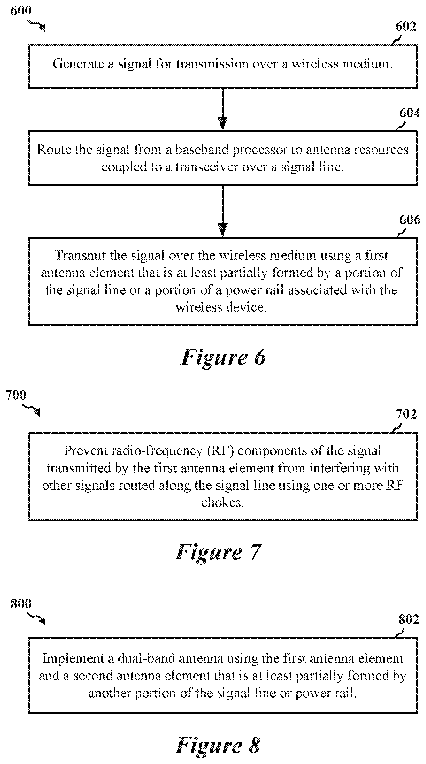 Patent US12368457 Figure 7 – Antenna structure including power and signal lines