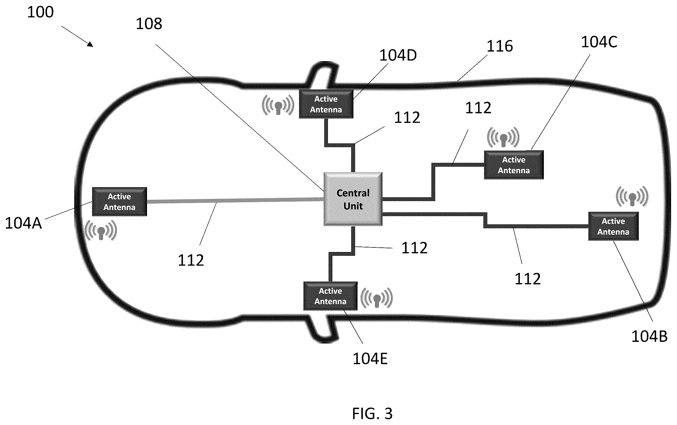 Patent US12368463 Figure 3 – Vehicular systems including distributed active antennas, adaptive cellphone evolution, and/or integrated access and backhaul