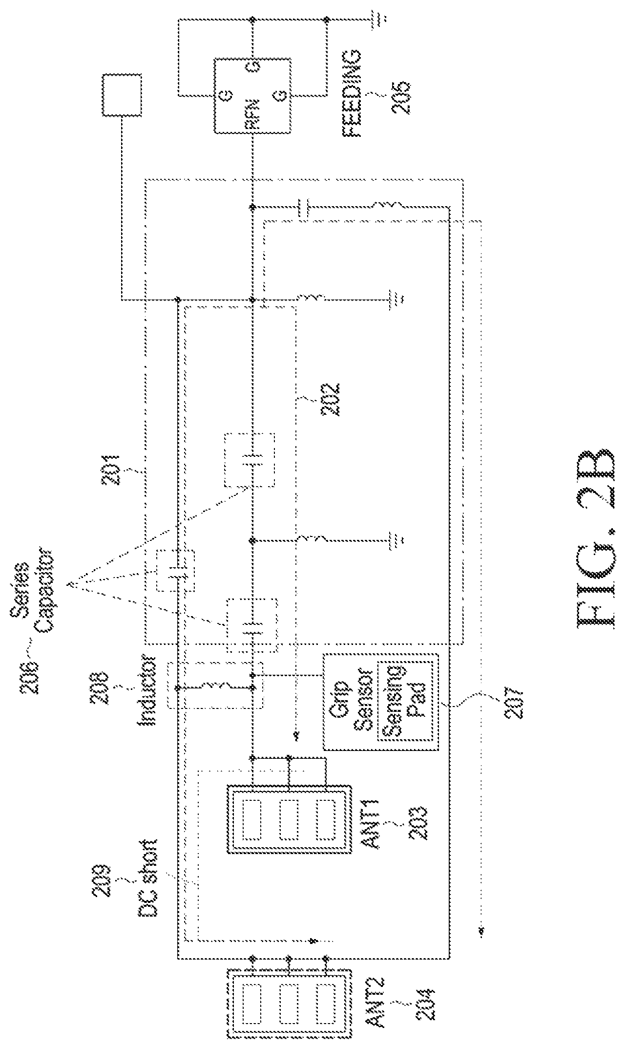 Patent US12368464 Figure 3 – Electronic device including grip sensor and antenna