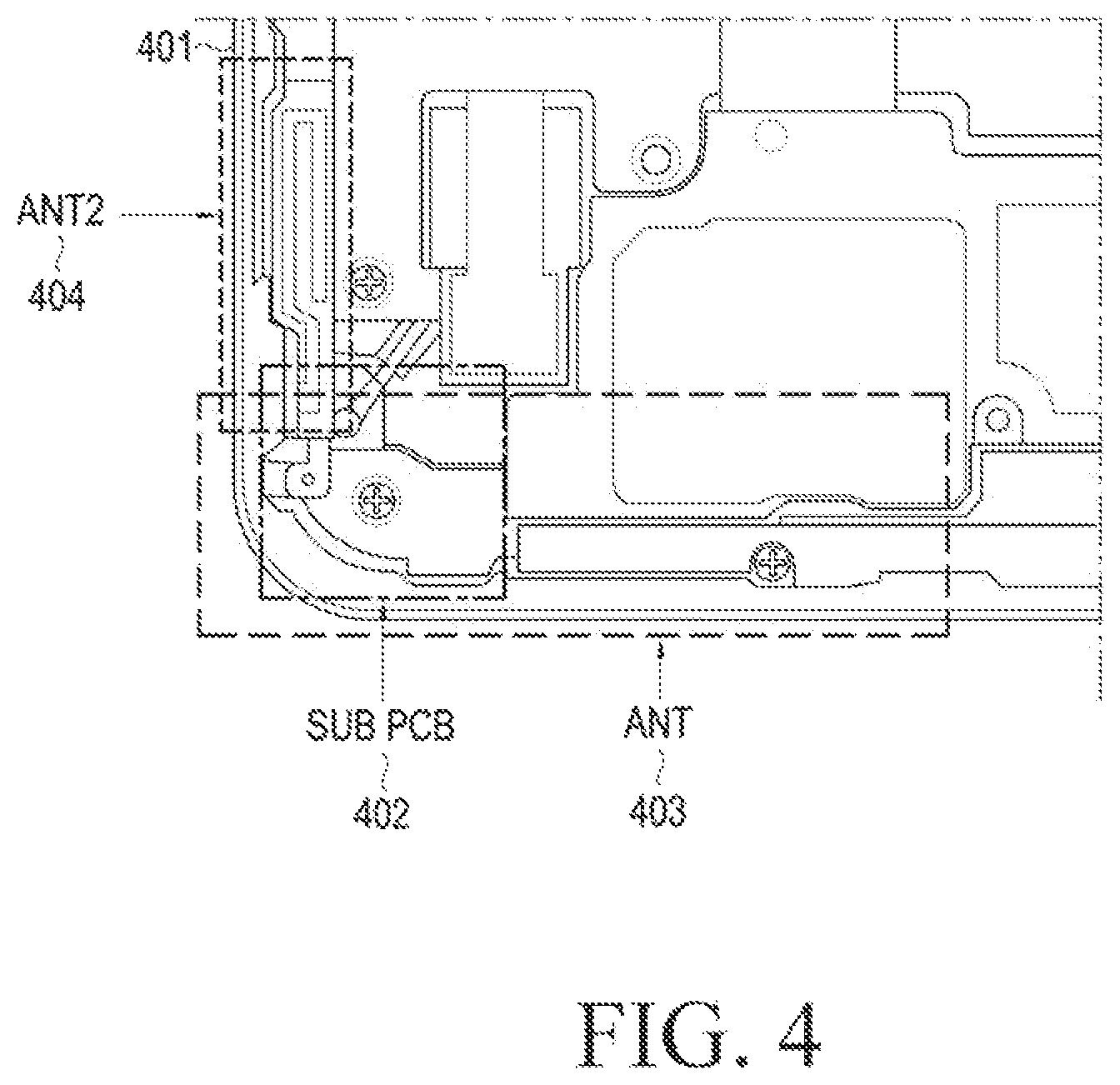 Patent US12368464 Figure 5 – Electronic device including grip sensor and antenna