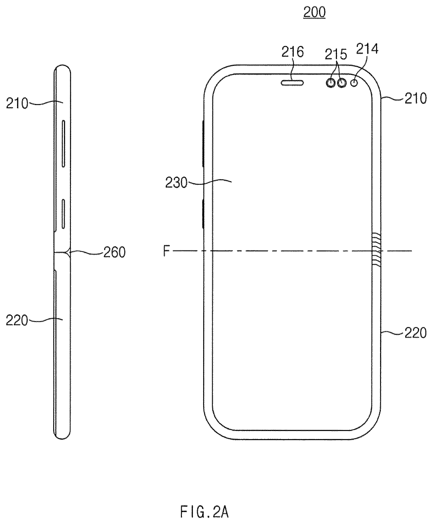 Patent US12368465 Figure 2 – Electronic device including waterproof structure