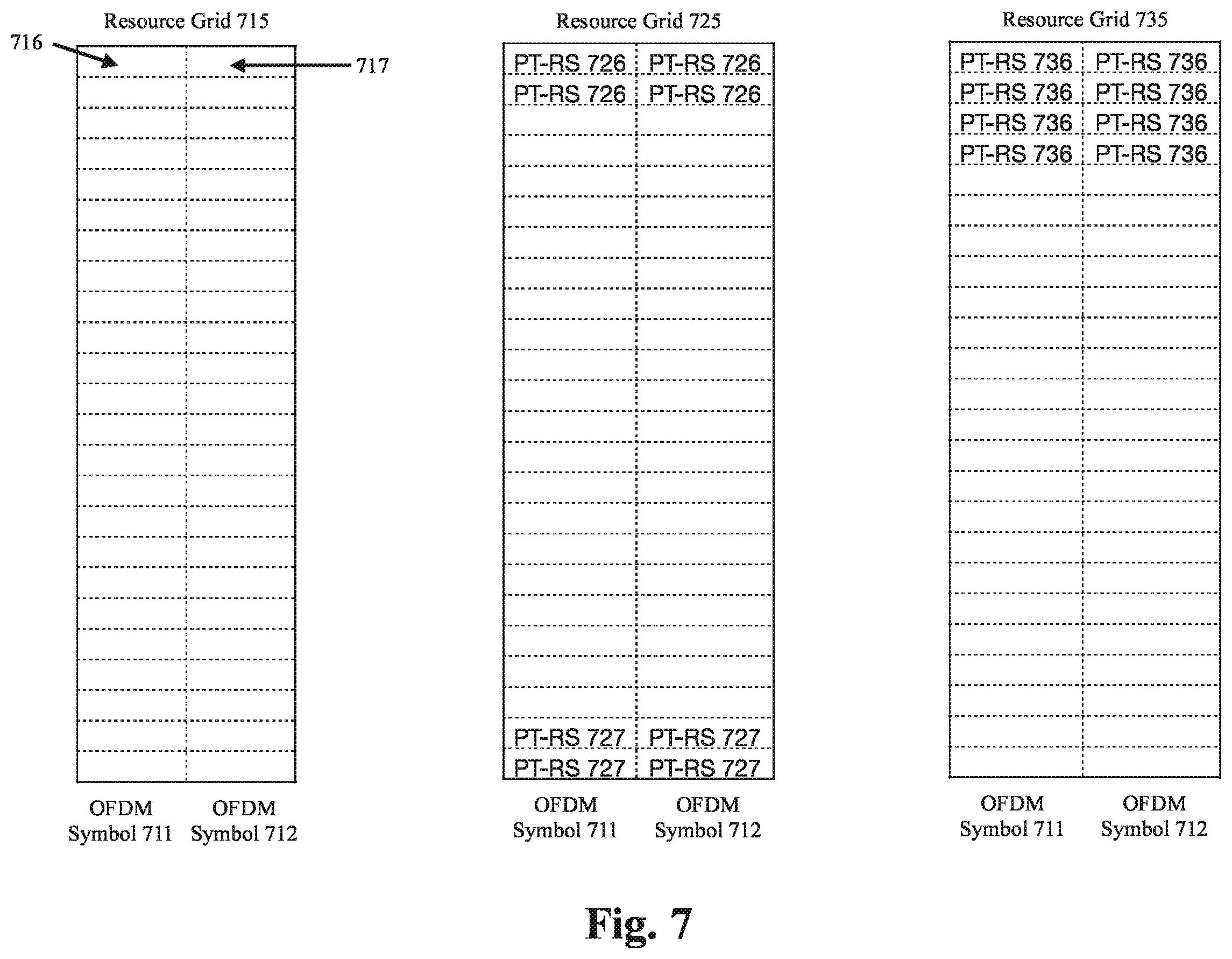 Patent US12368556 Figure 7 – Simultaneous PUCCH and PUSCH transmissions over different component carriers for new radio