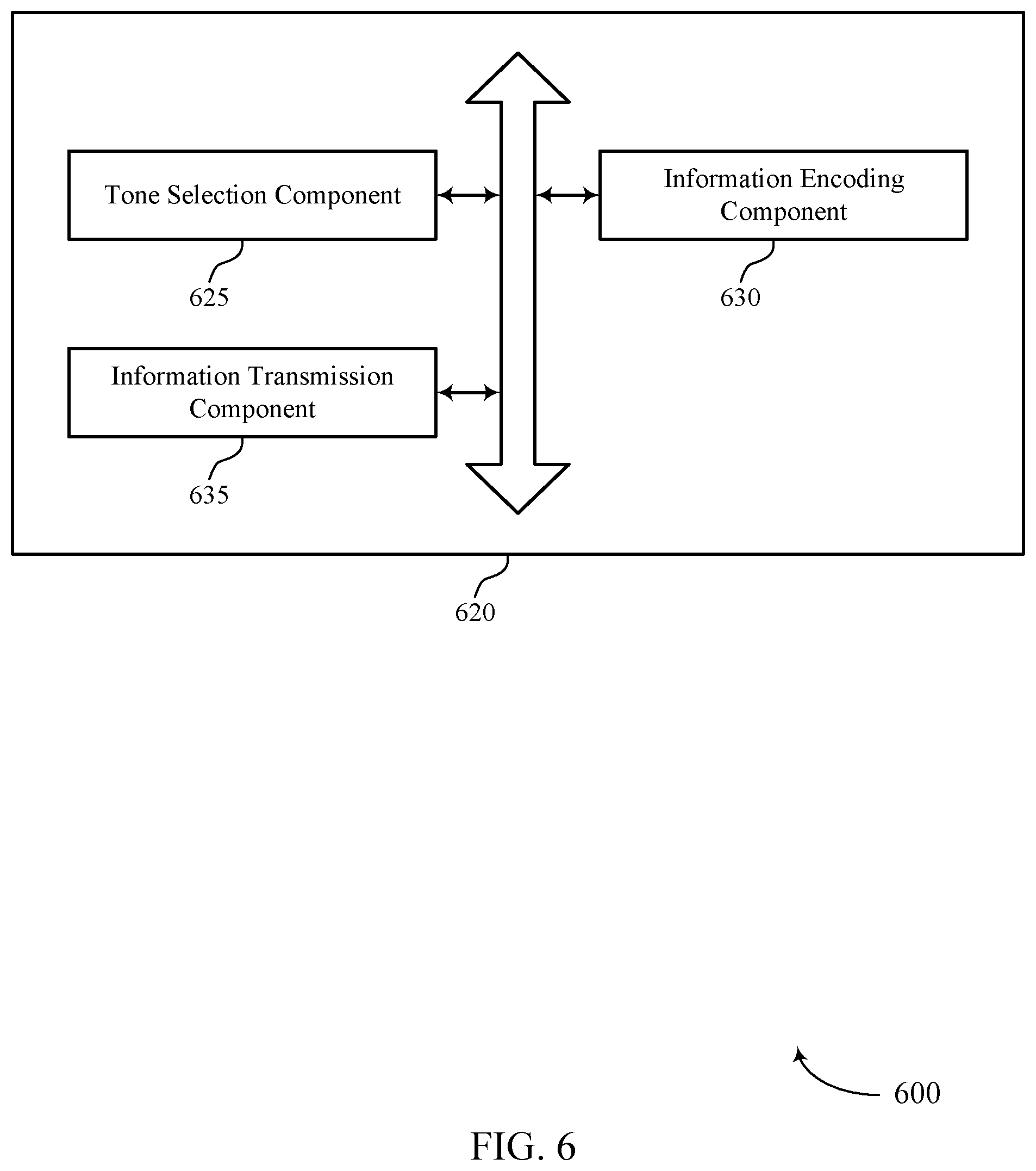 Patent US12368626 Figure 6 – Tone reservation signaling using distributed coding