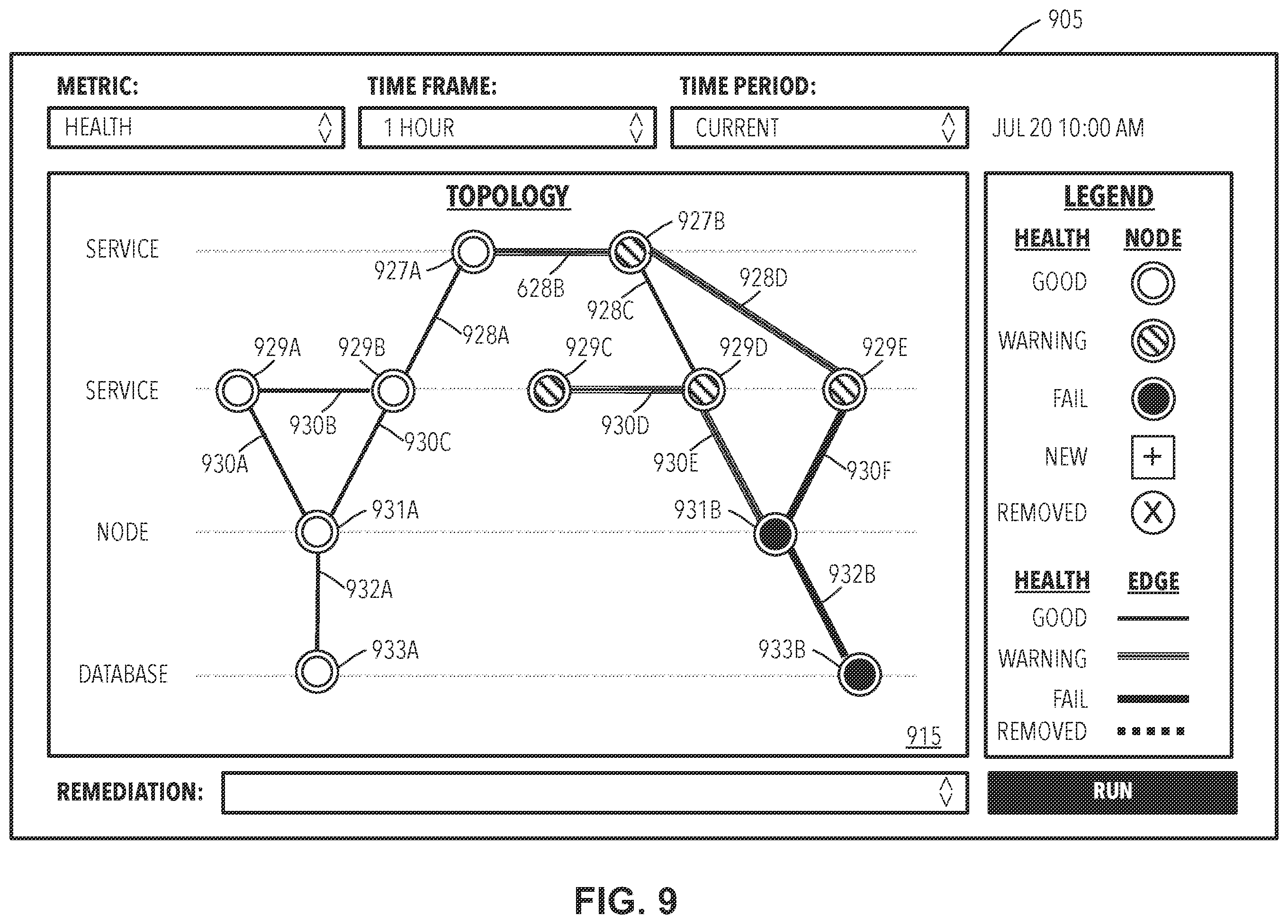 Patent US12368645 Figure 12 – Predictive analytics for network topology changes