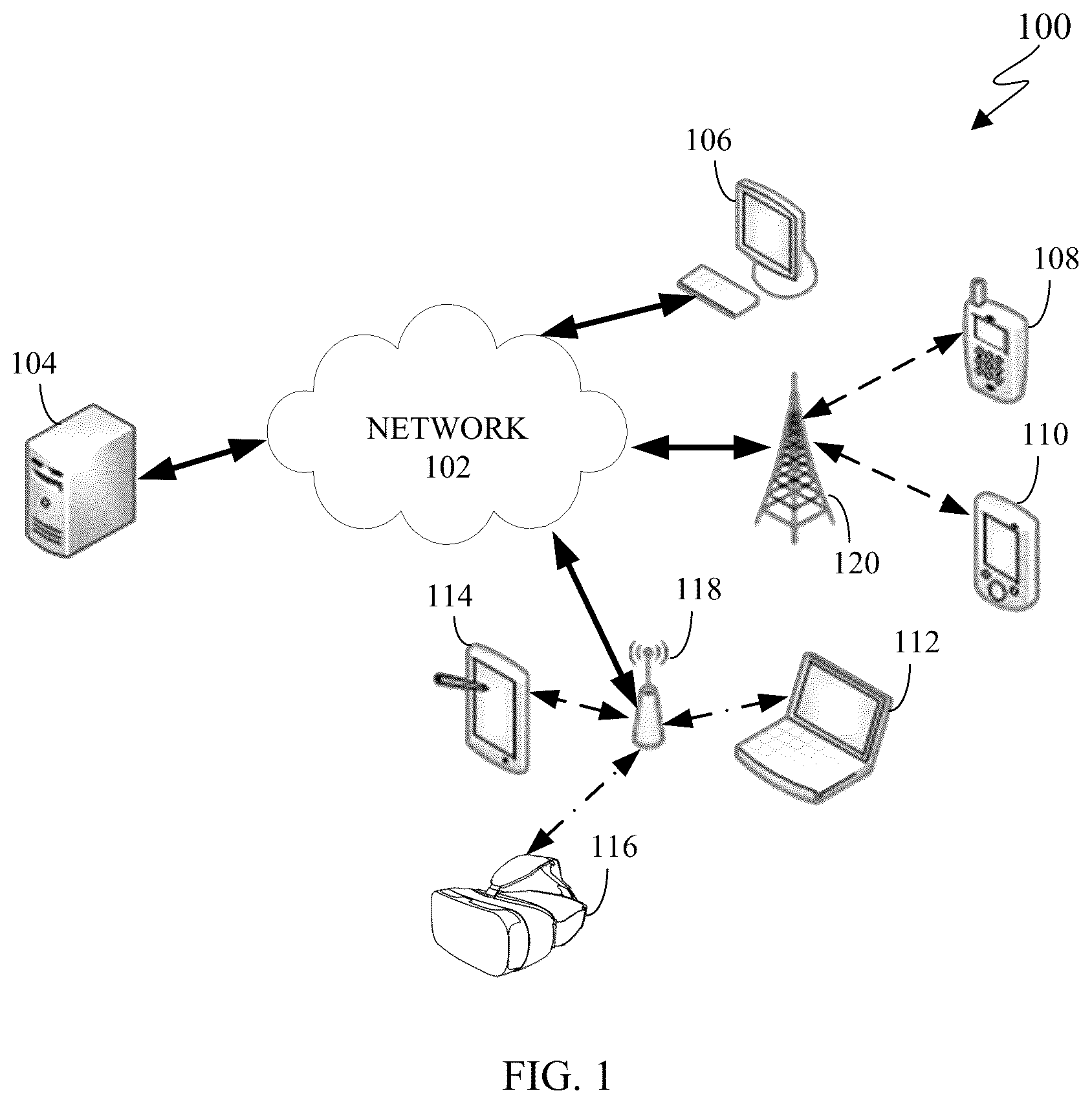 Patent US12368765 — Methods and apparatus for network assisted stream synchronization for media services using network slicing — Figure 1