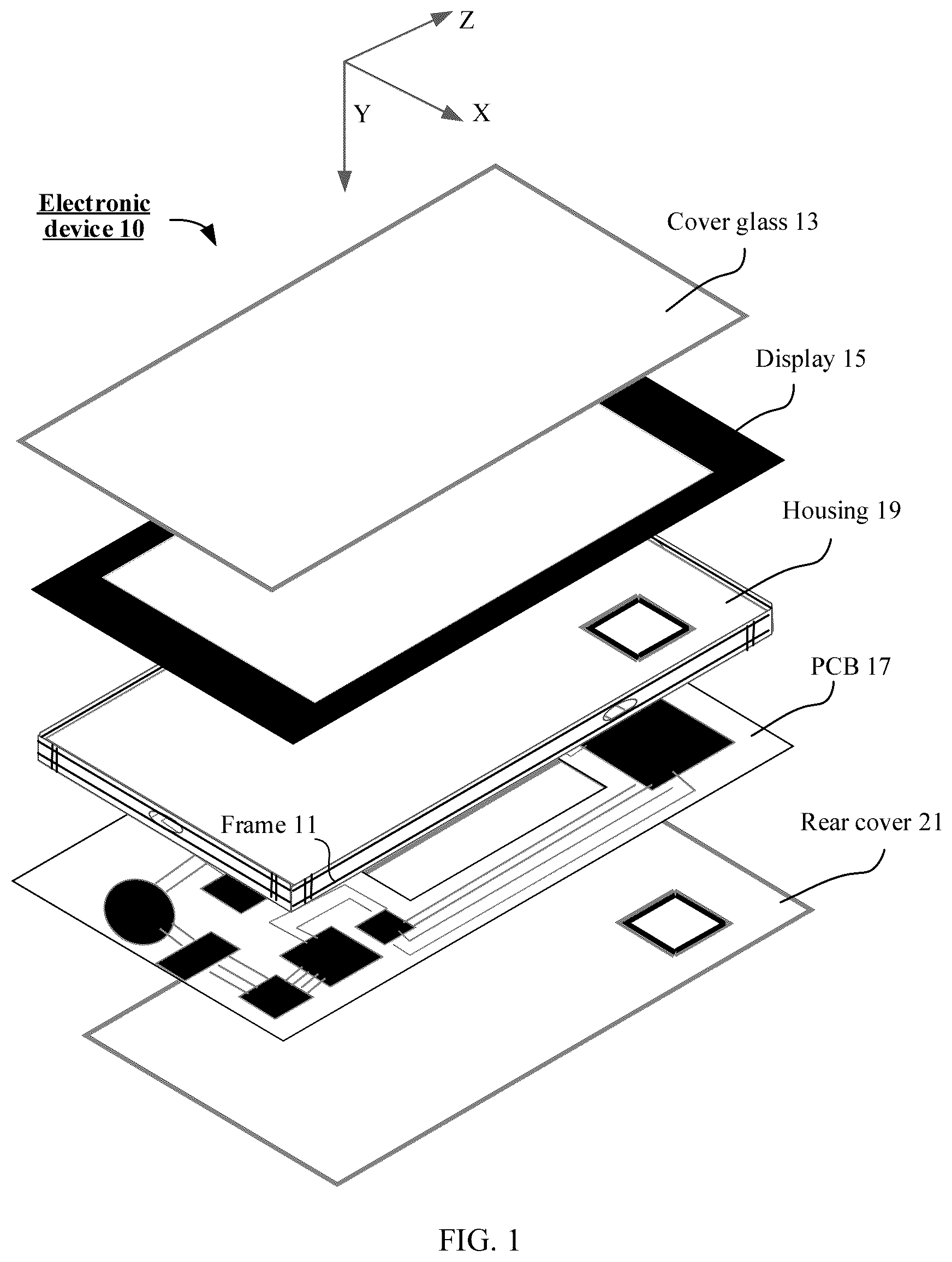 Patent US12368795 Figure 1 – Electronic device