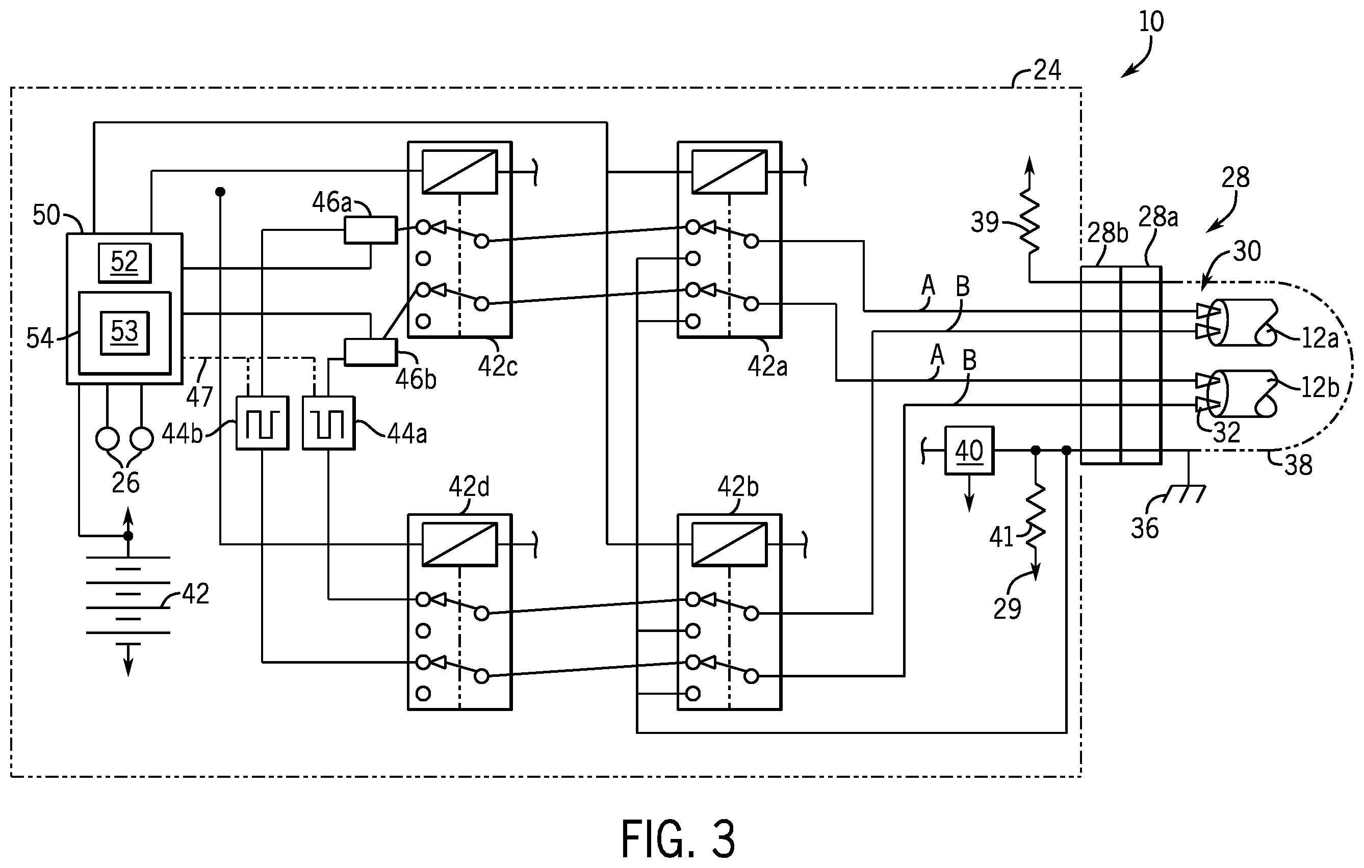 Patent US12368797 Figure 2 – Telephone line testing apparatus with remote control