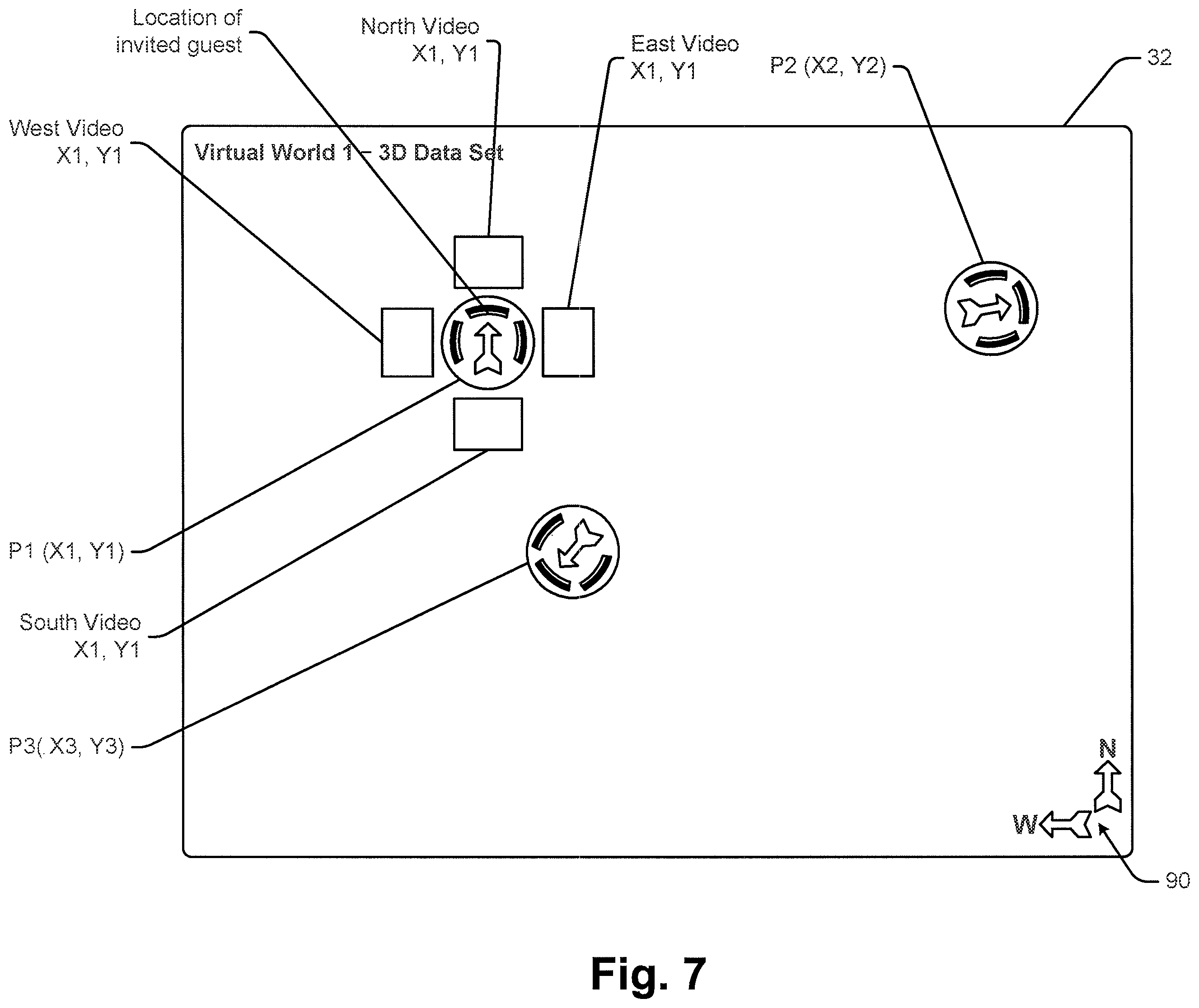 Patent US12368817 Figure 7 – Virtual world method and system for affecting mind state