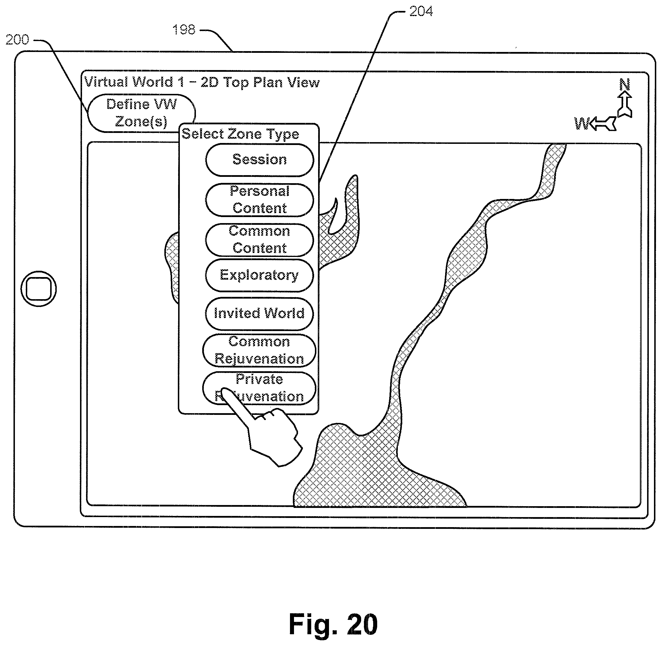 Patent US12368817 Figure 20 – Virtual world method and system for affecting mind state