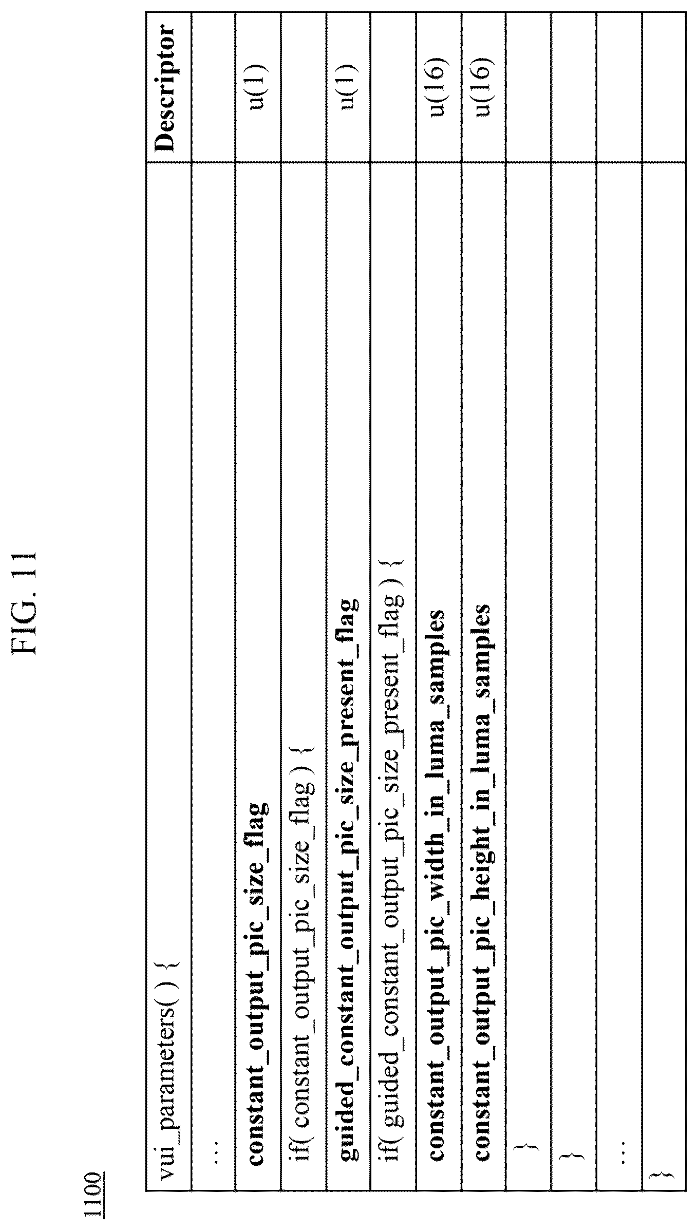 Patent US12368856 Figure 11 – Signaling output picture size for reference picture resampling