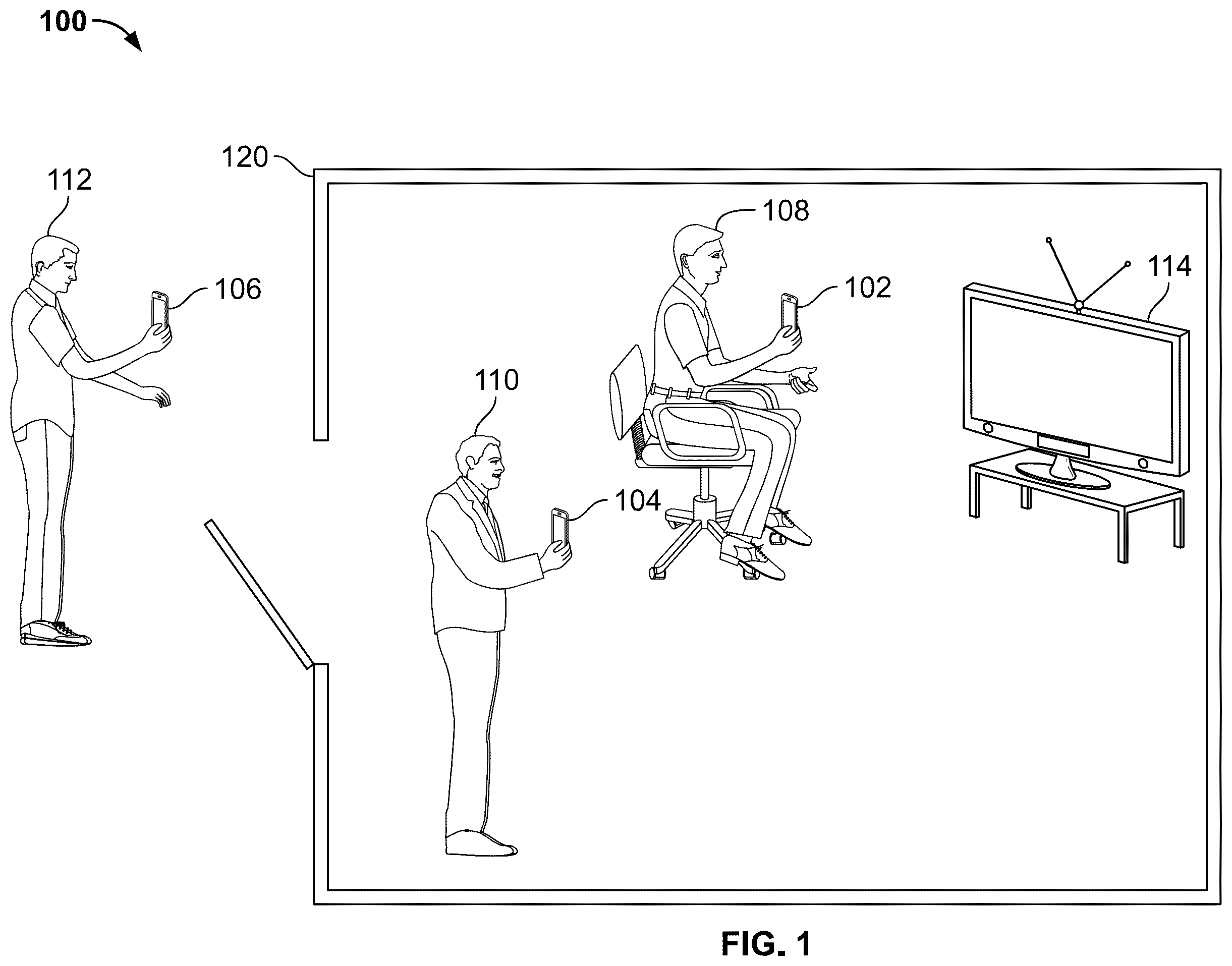 Patent US12368923 Figure 1 – Systems and methods for detecting a number of viewers