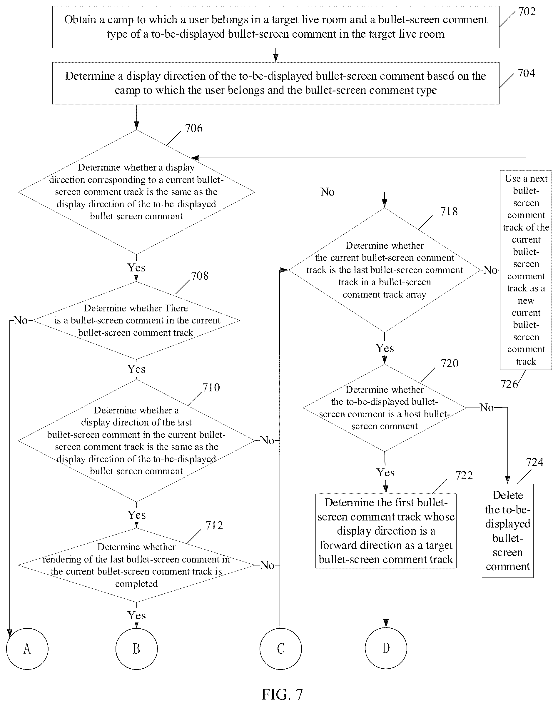 Patent US12368930 Figure 5 – Bullet-screen comment display
