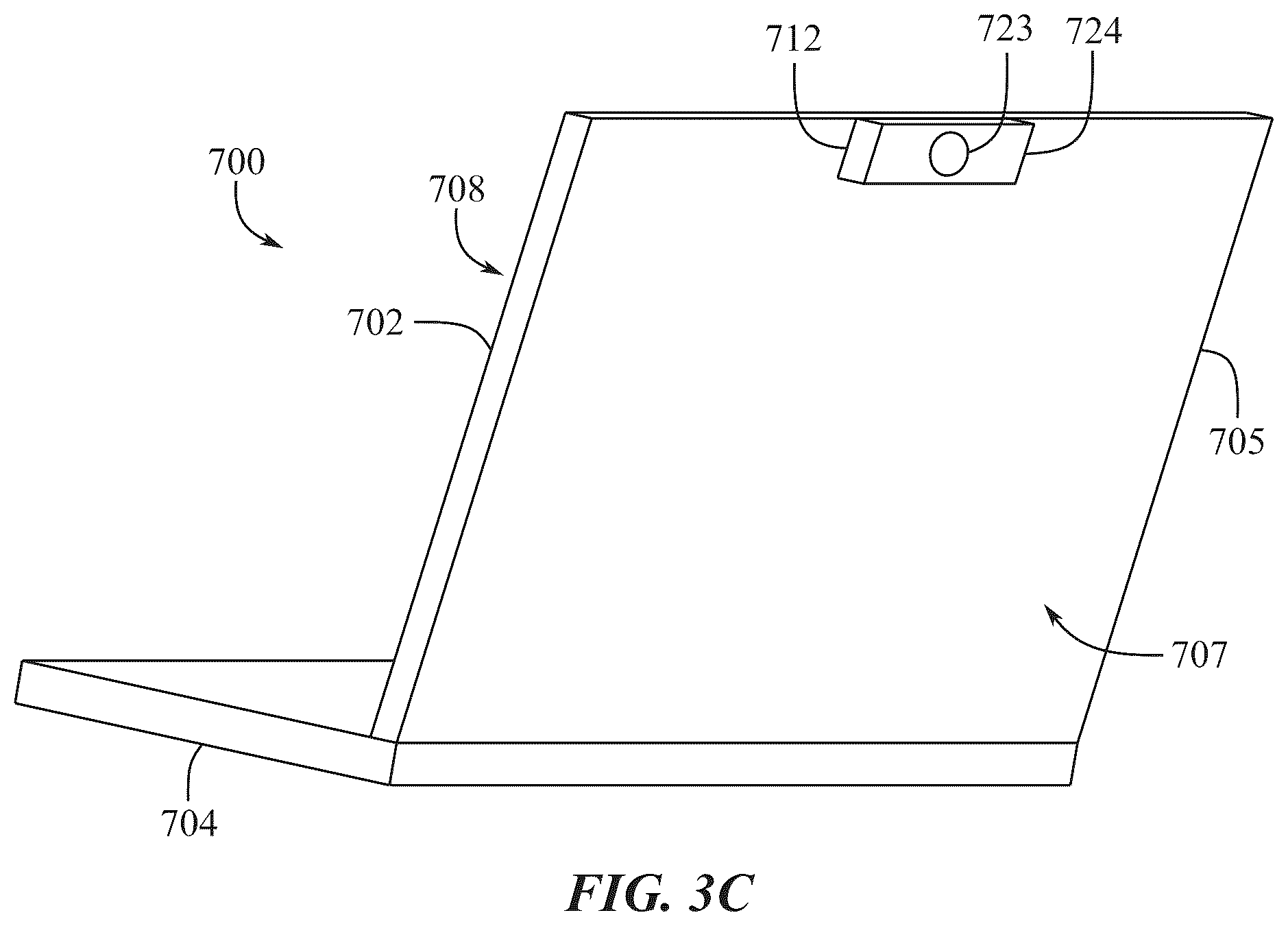 Patent US12368942 Figure 7 – Camera integration for portable electronic devices