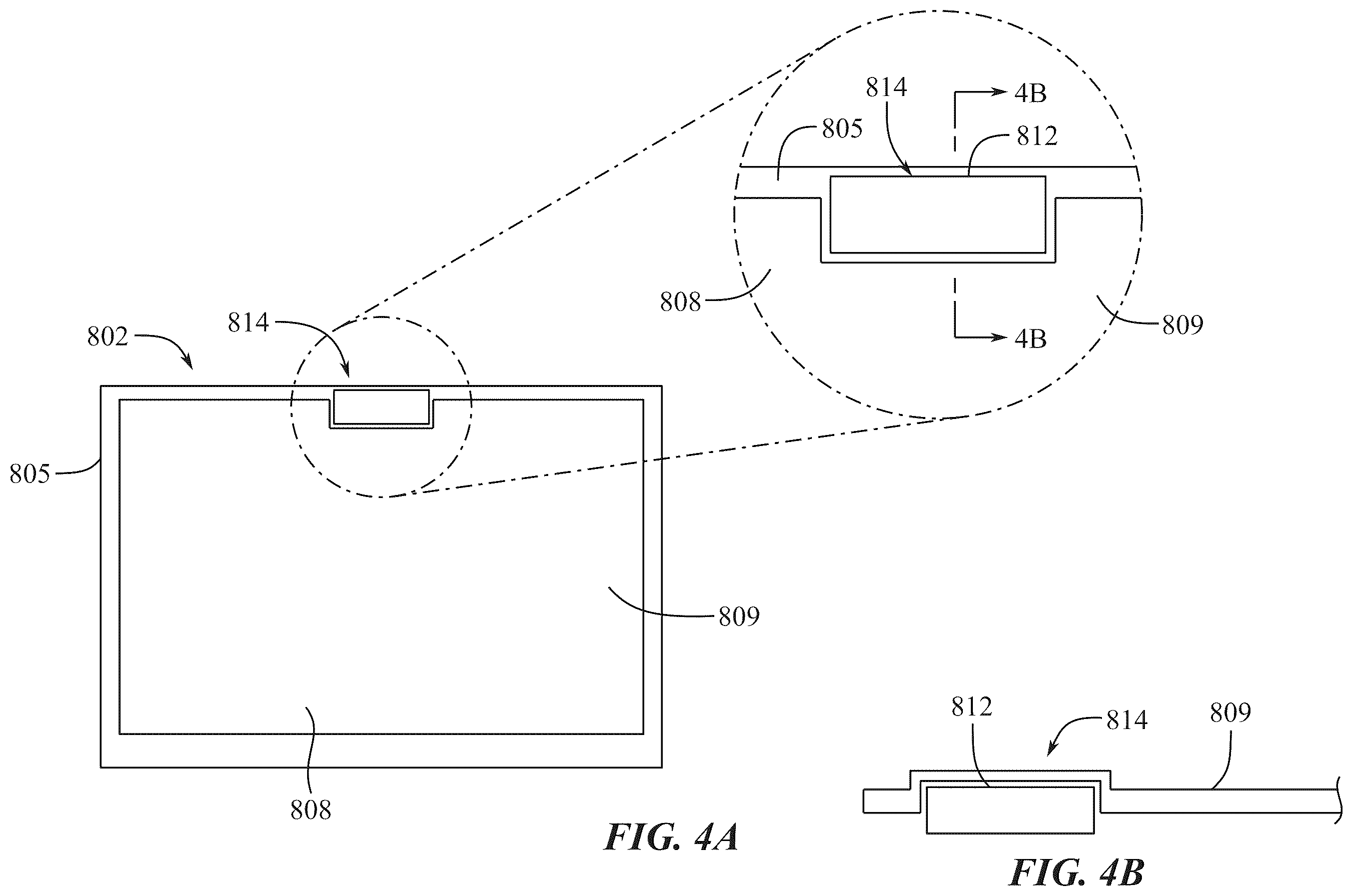 Patent US12368942 Figure 8 – Camera integration for portable electronic devices