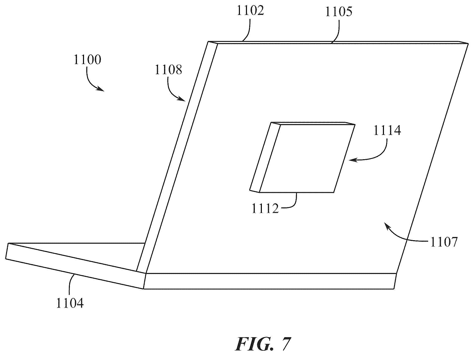 Patent US12368942 Figure 11 – Camera integration for portable electronic devices