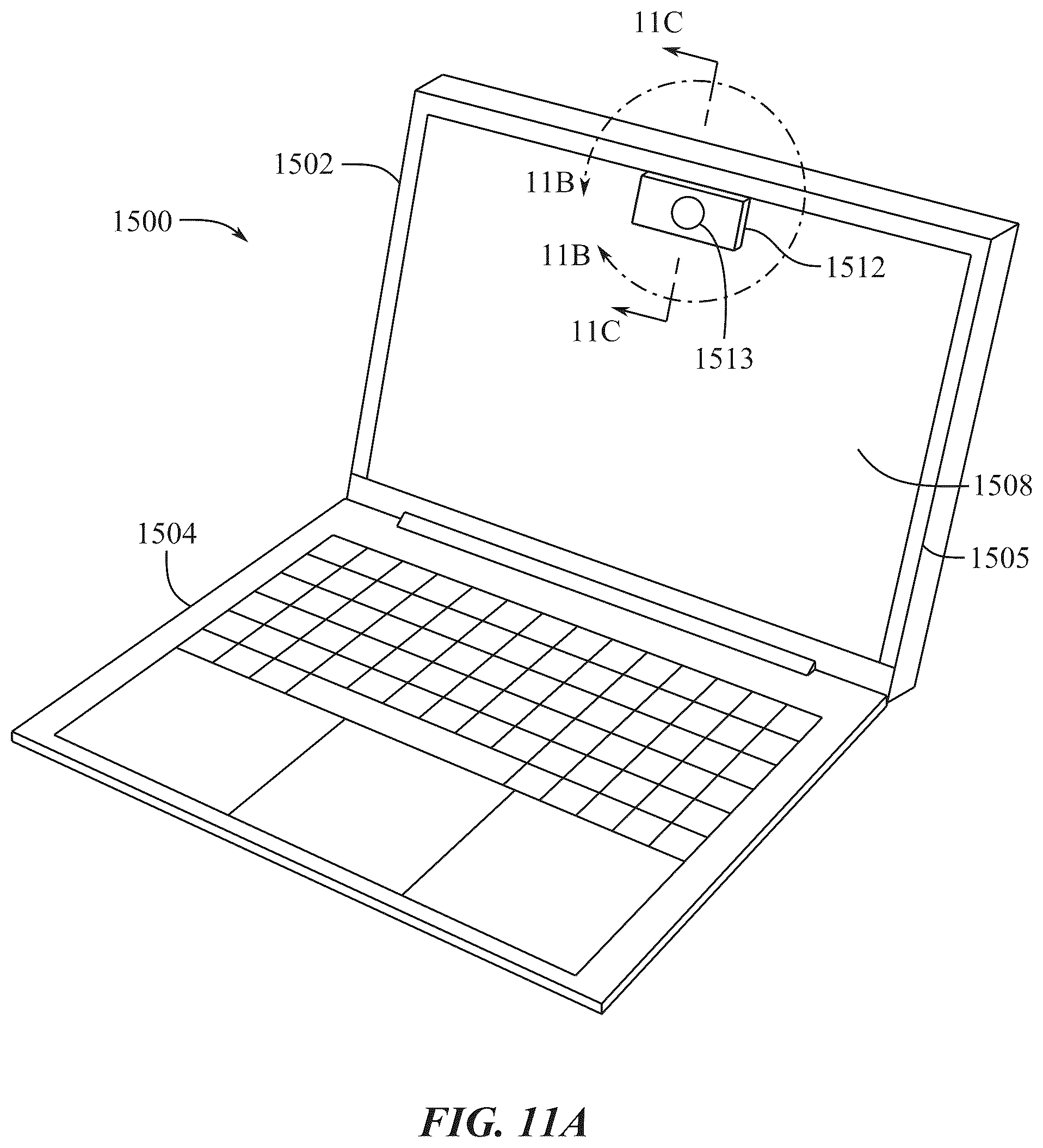 Patent US12368942 Figure 18 – Camera integration for portable electronic devices