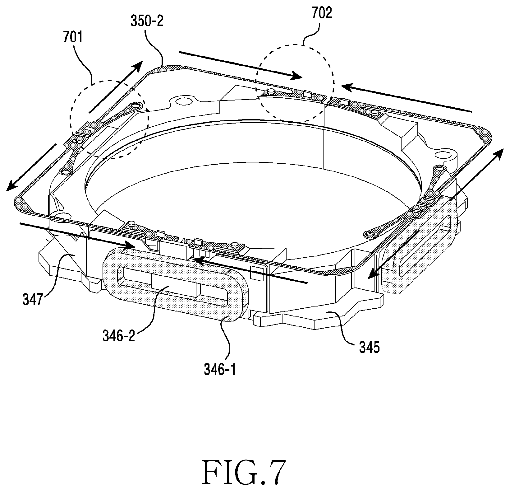 Patent US12368943 Figure 7 – Electronic device including camera module