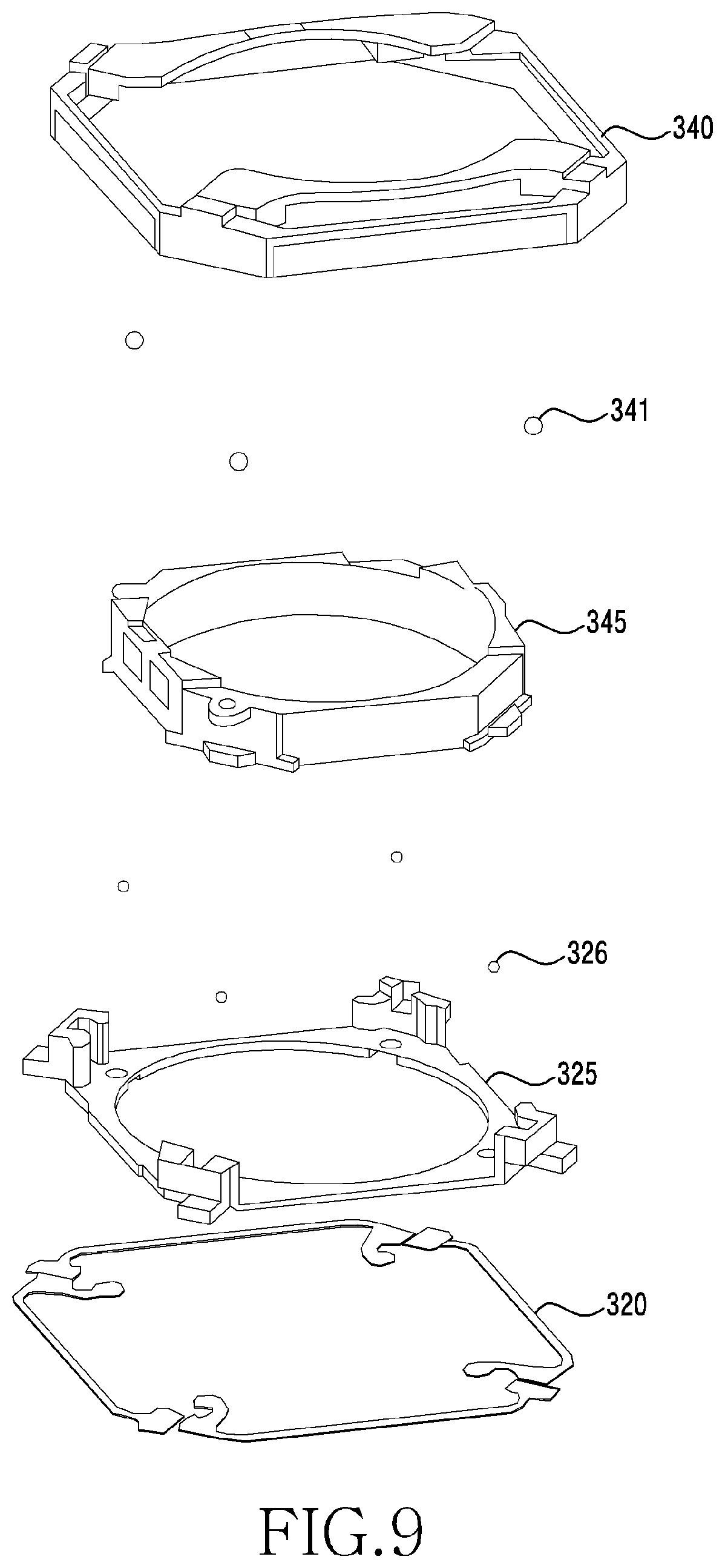 Patent US12368943 Figure 9 – Electronic device including camera module