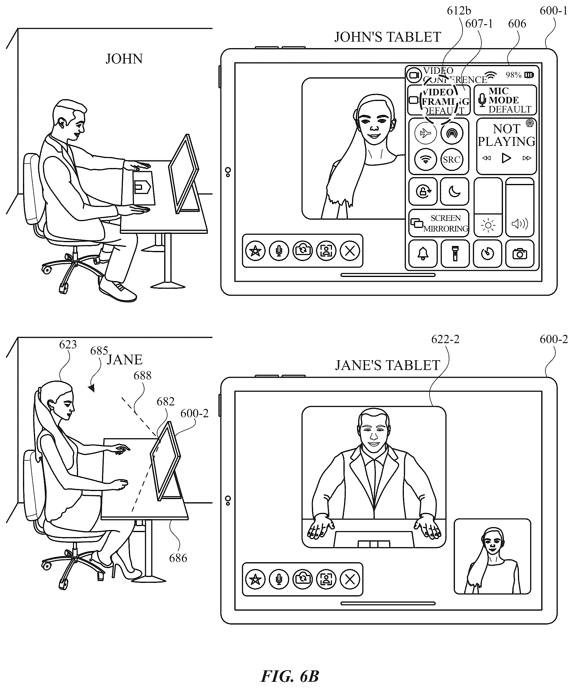 Patent US12368946 Figure 11 – Wide angle video conference