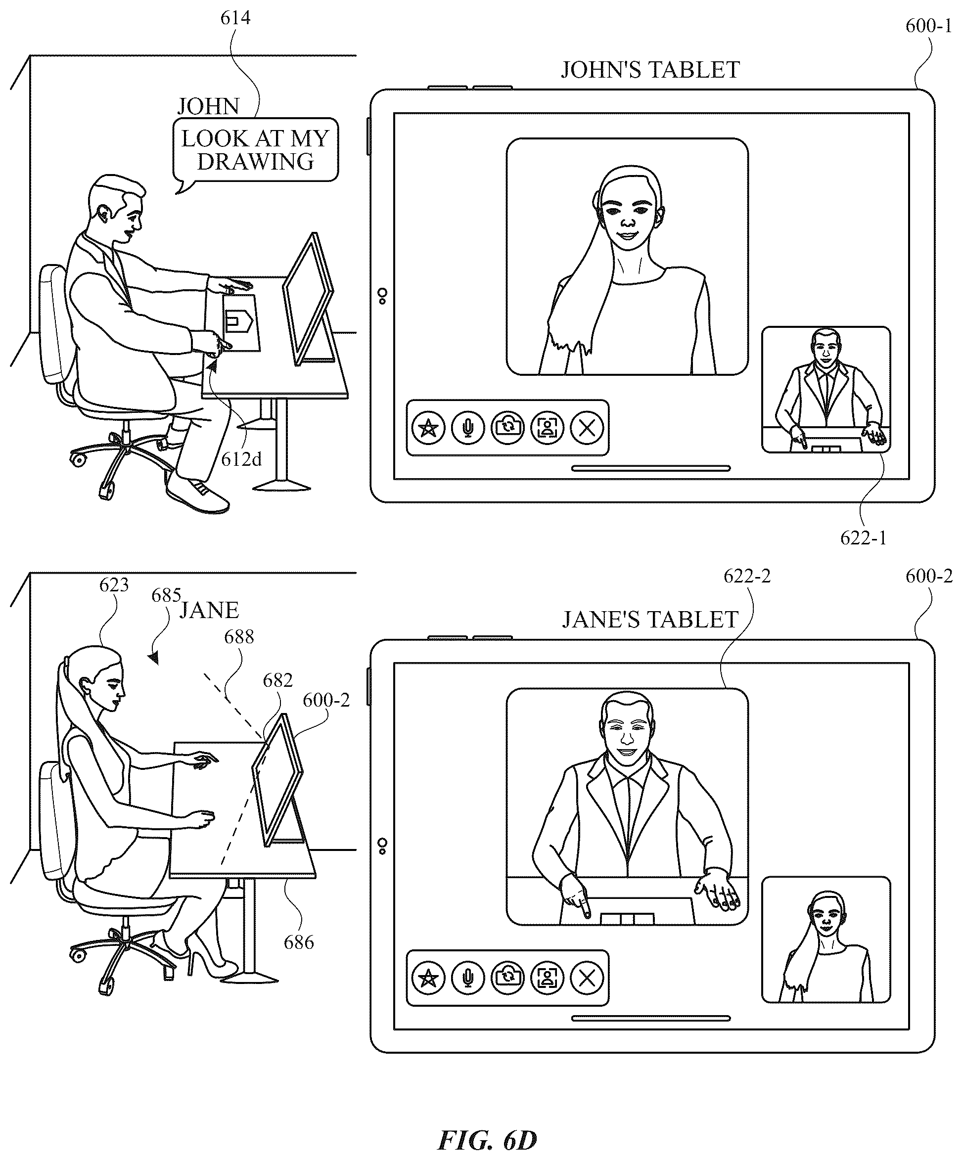 Patent US12368946 Figure 13 – Wide angle video conference