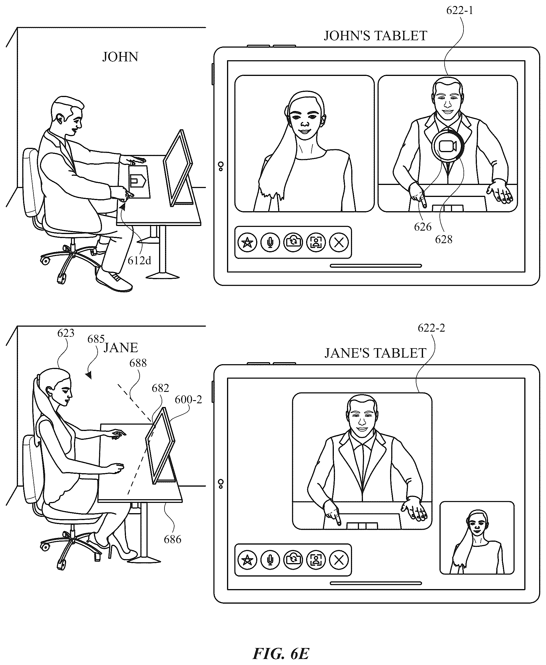Patent US12368946 Figure 14 – Wide angle video conference