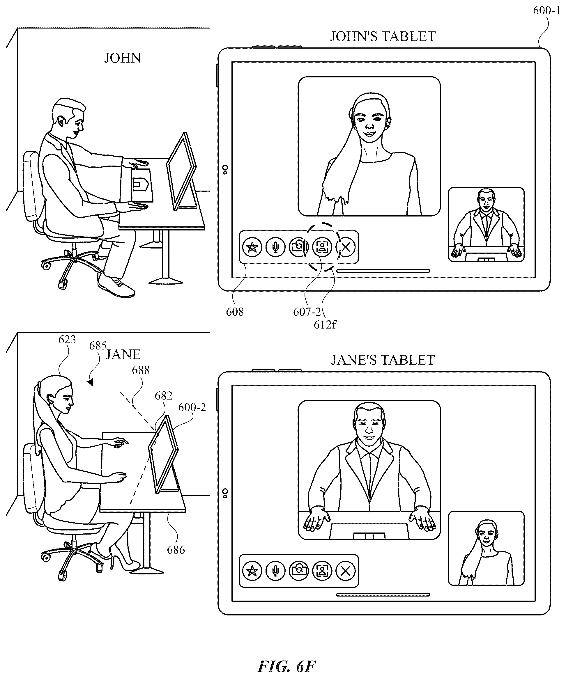 Patent US12368946 Figure 15 – Wide angle video conference