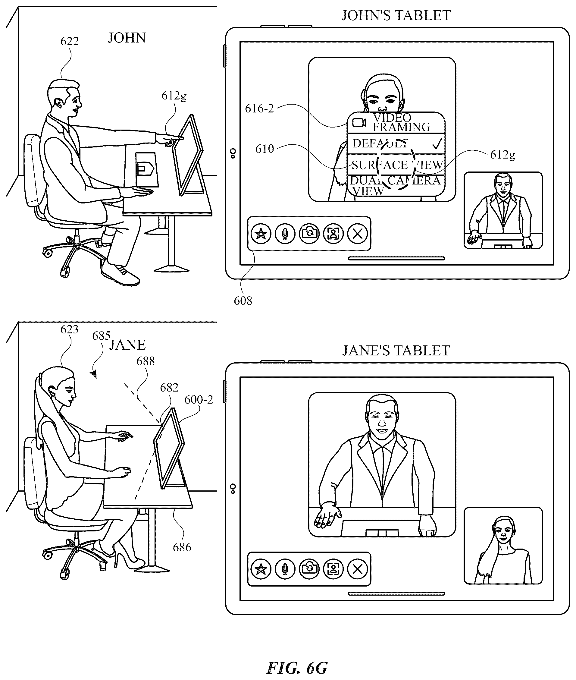 Patent US12368946 Figure 16 – Wide angle video conference
