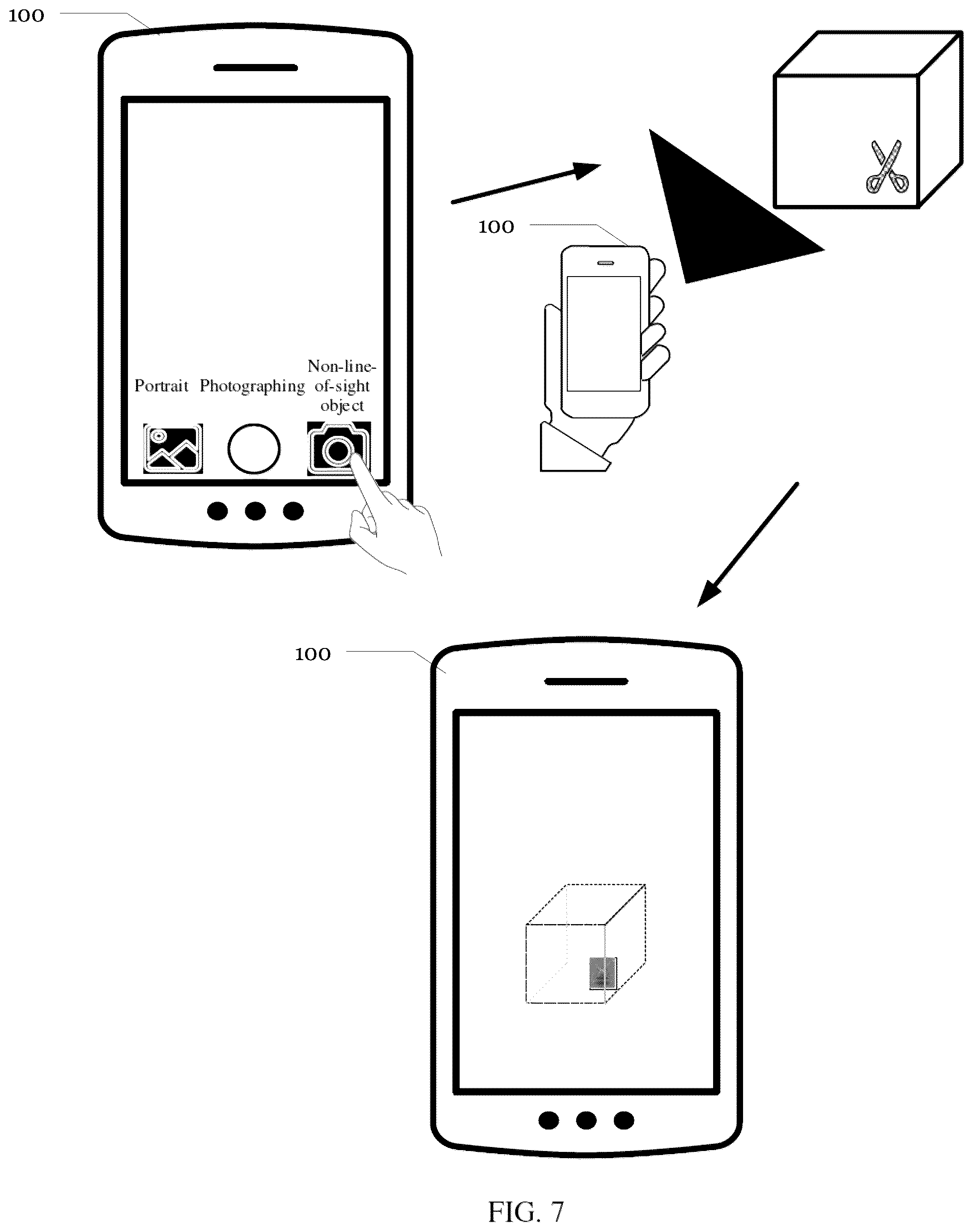 Patent US12368947 Figure 6 – Imaging method for non-line-of-sight object and electronic device