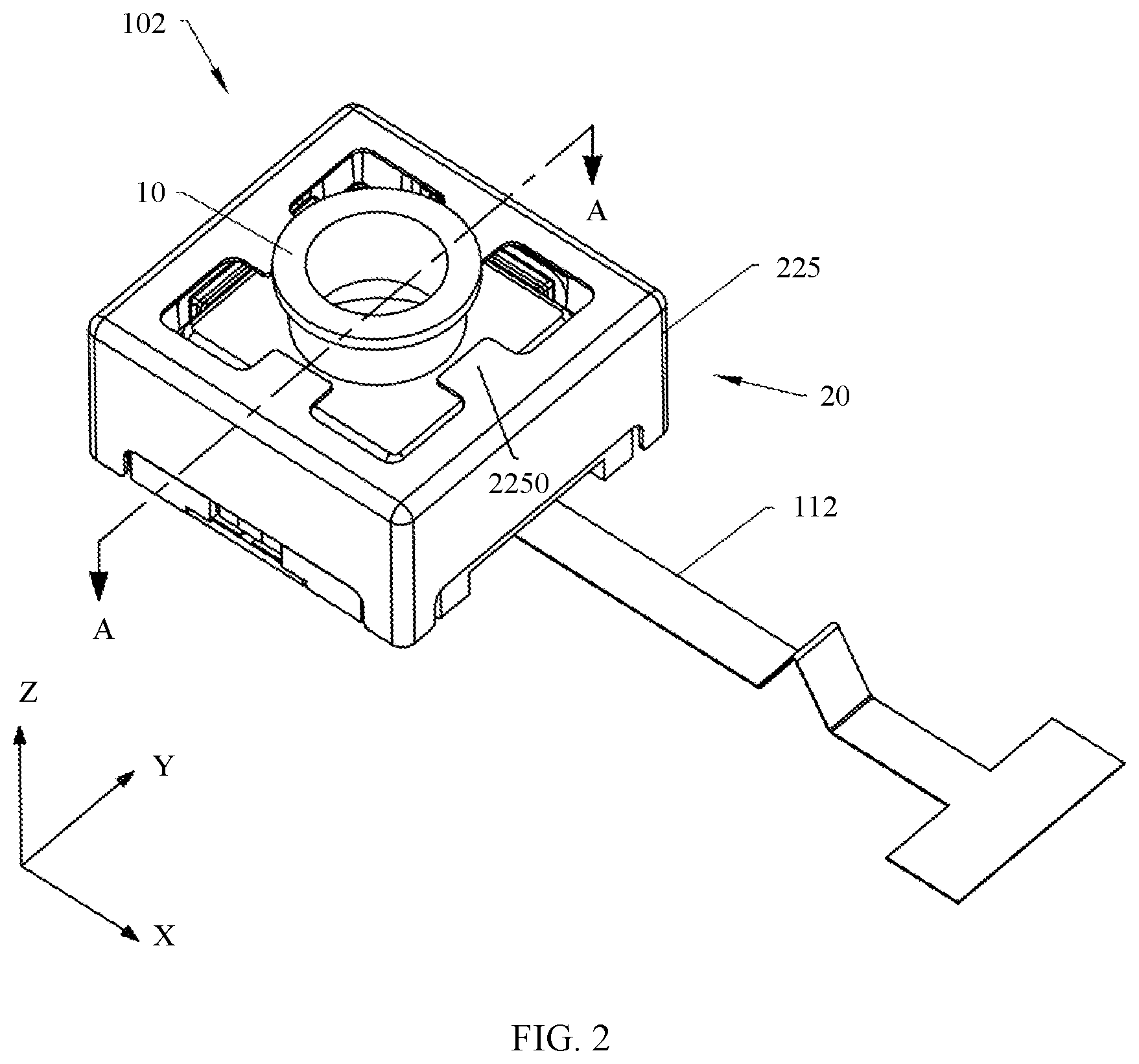 Patent US12368957 Figure 2 – Camera module and electronic device