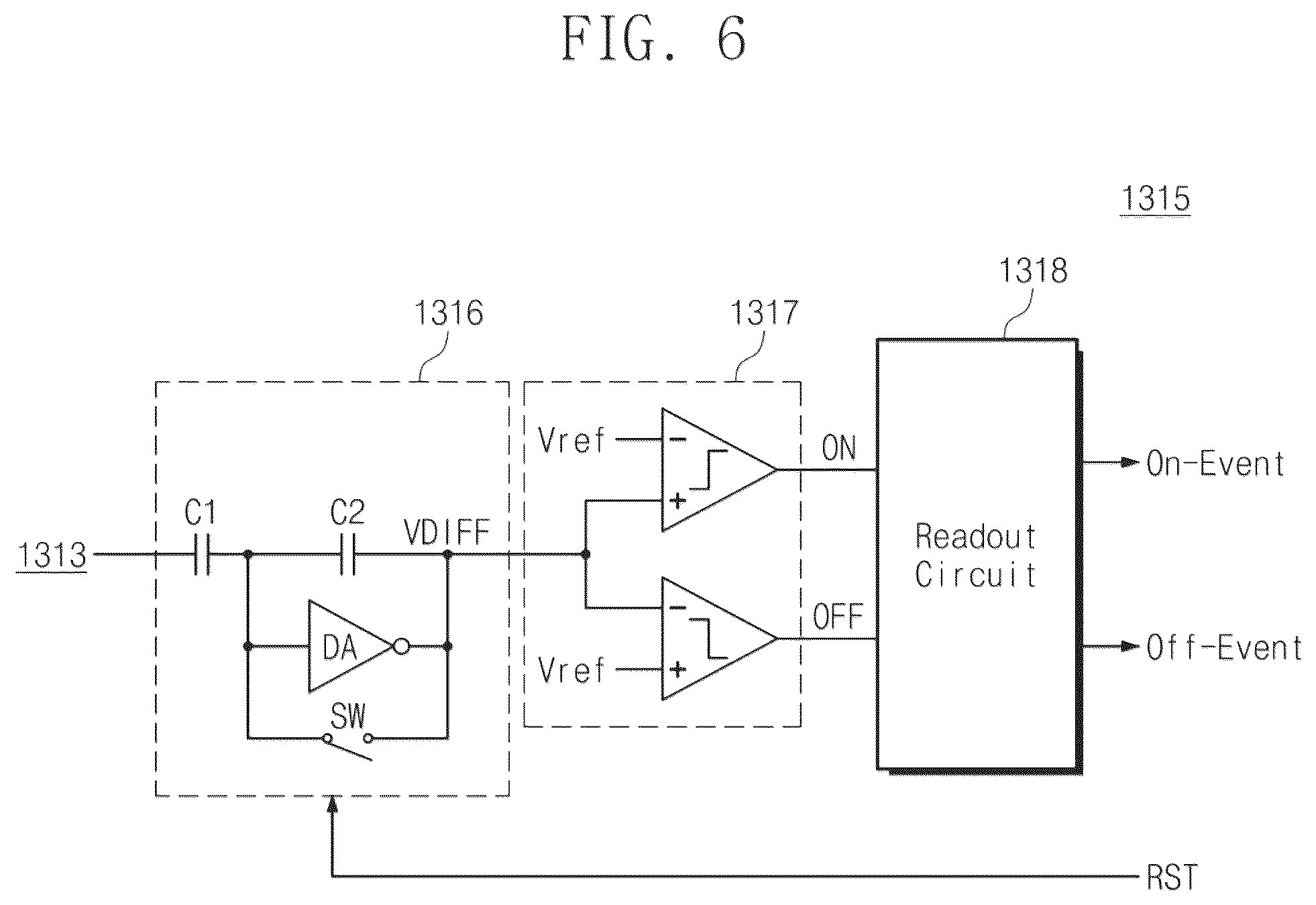 Patent US12368978 Figure 6 – Image sensor including CMOS image sensor pixel and dynamic vision sensor pixel