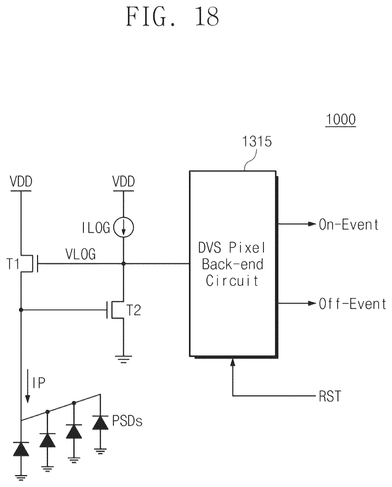 Patent US12368978 Figure 18 – Image sensor including CMOS image sensor pixel and dynamic vision sensor pixel