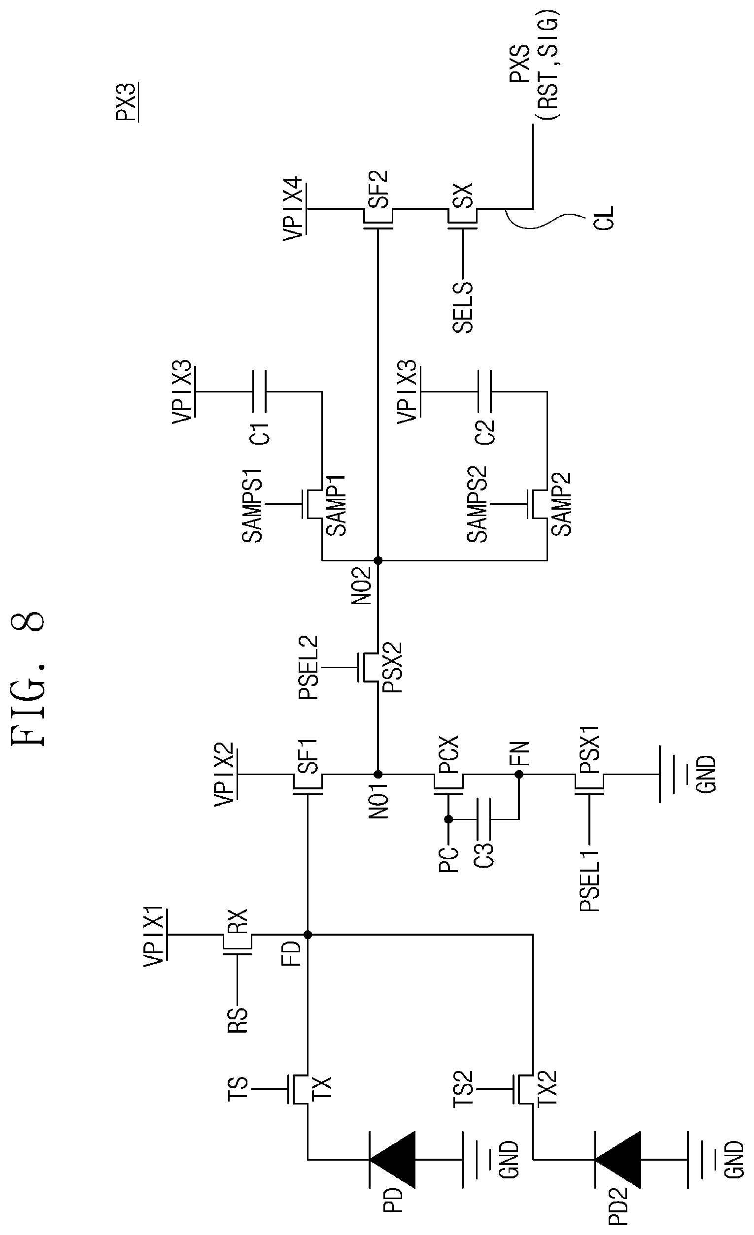 Patent US12368982 Figure 8 – Image sensor preventing image degradation