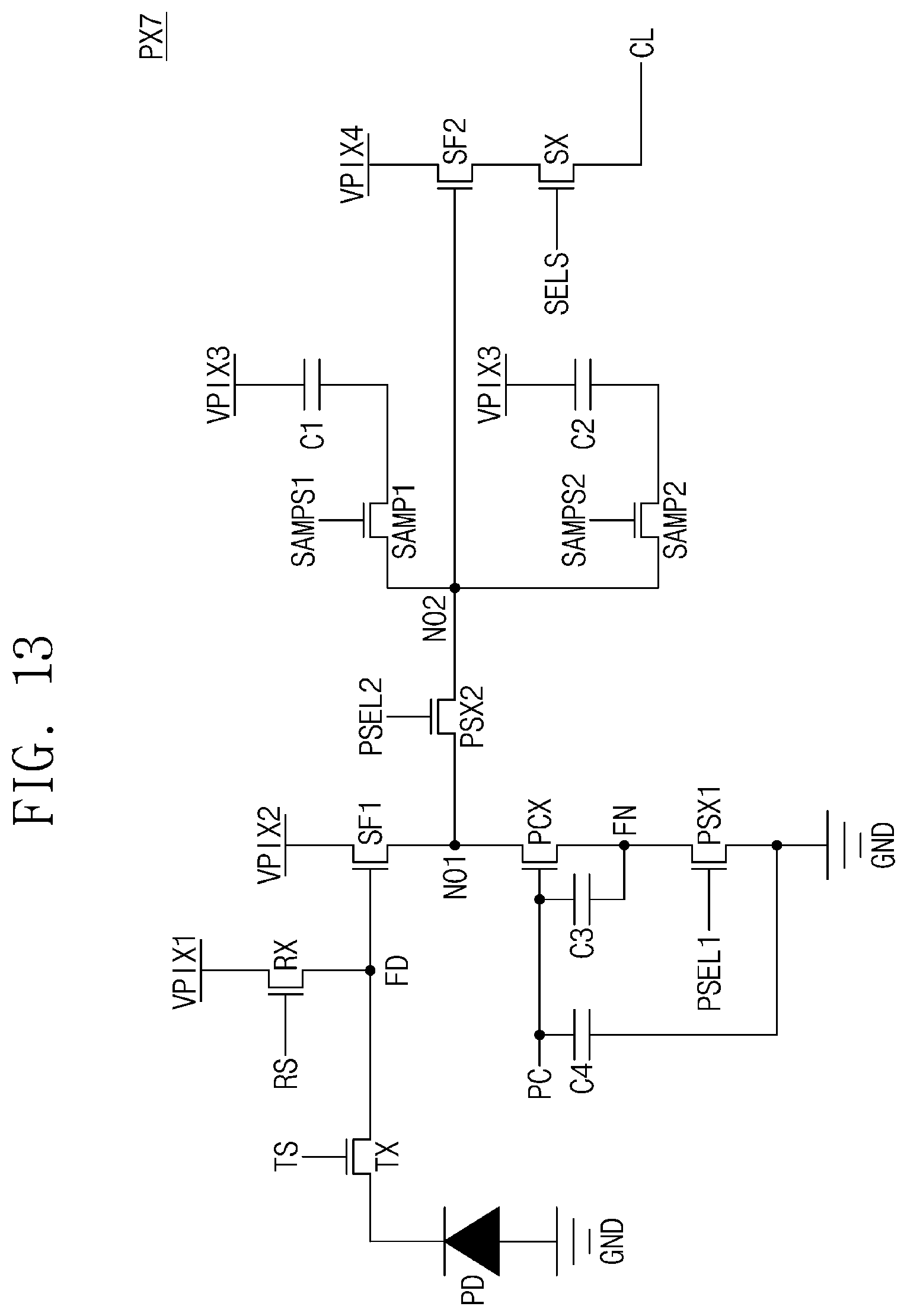Patent US12368982 Figure 13 – Image sensor preventing image degradation