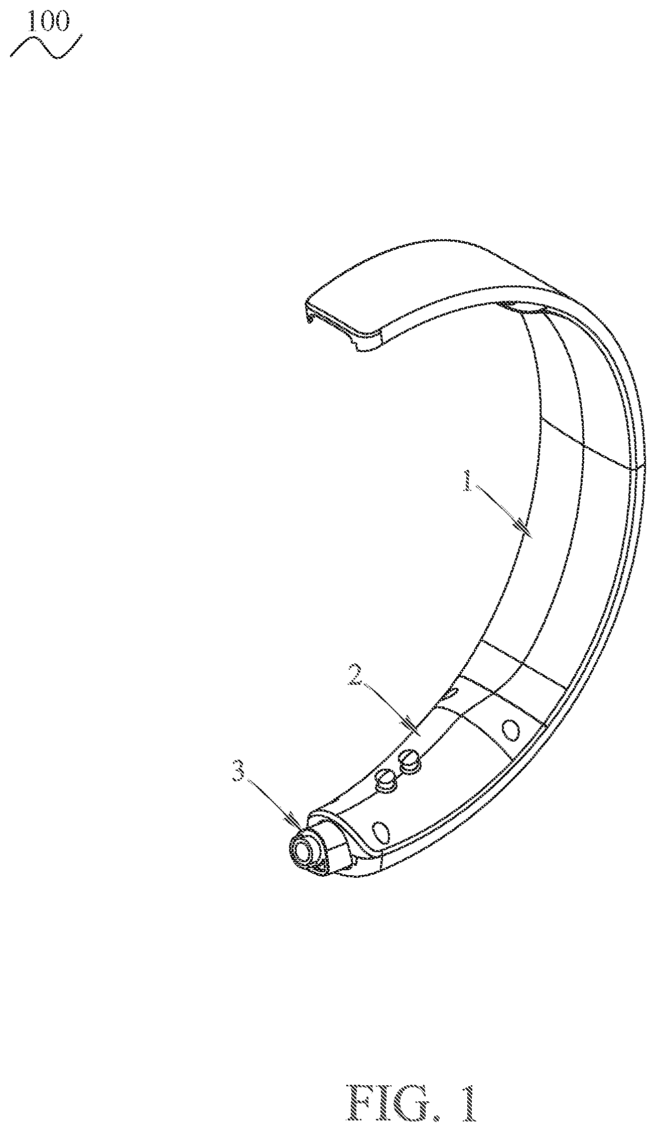 Patent US12368990 Figure 1 – Telescopic structure of headphone